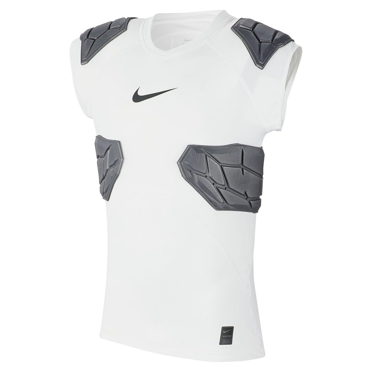 Nike Pro Hyperstrong Padded Football Shirt for Boys - White | Youth Football Training & Game Day Performance Gear