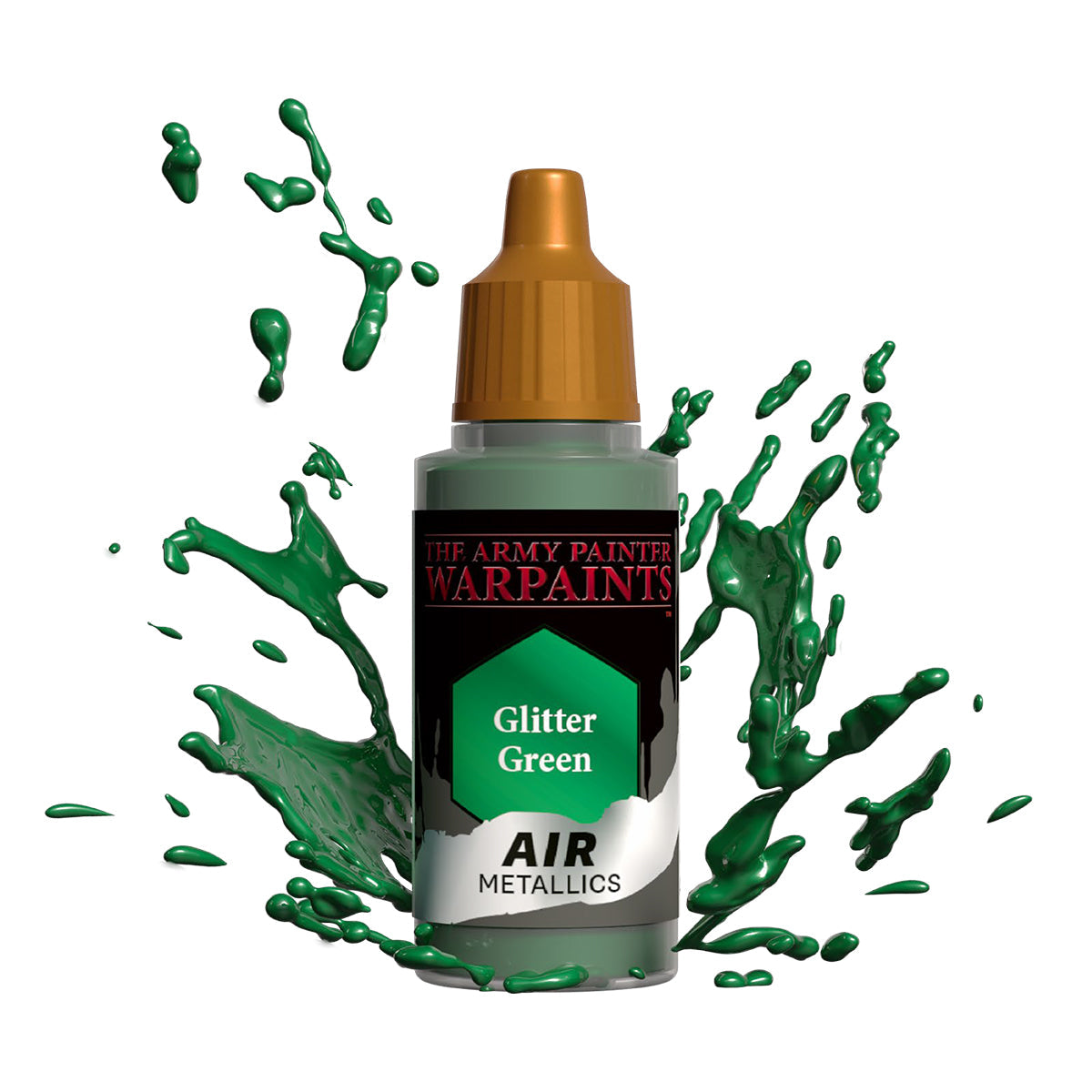 Warpaints Air Metallics Glitter Green - Metallic Acrylic Paint for Airbrush, Model Kits & Miniatures - Perfect for Cosplay, Warhammer & DIY Crafts