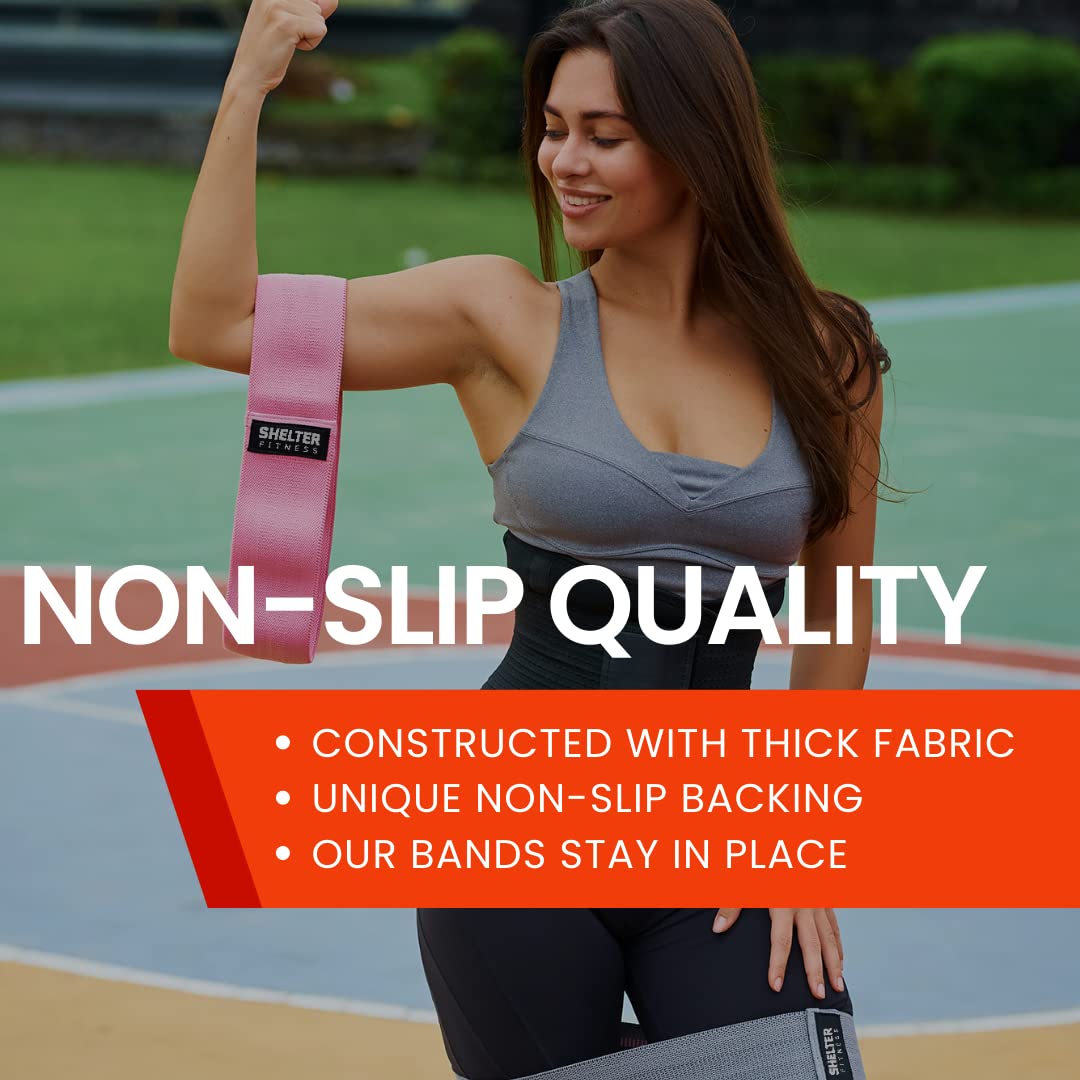 Premium Glute Resistance Bands for Men & Women - Non-Slip Booty Bands for Home Workouts, Squats & Full Body Training - Wide Durable Elastic Bands for Legs, Hips & Butt Lifting (3-Pack) - Perfect for Gym, Yoga, Pilates & Travel Fitness