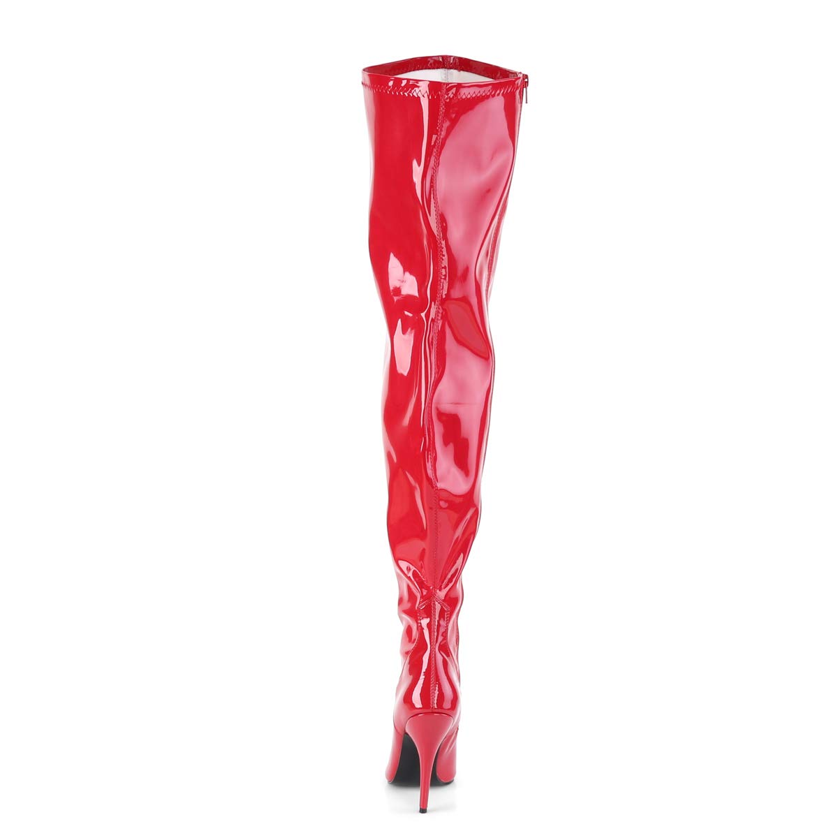 Pleaser Seduce-3000WC Red Thigh High Boots for Women - Sexy Stripper Heels for Nightclubs, Parties & Performances