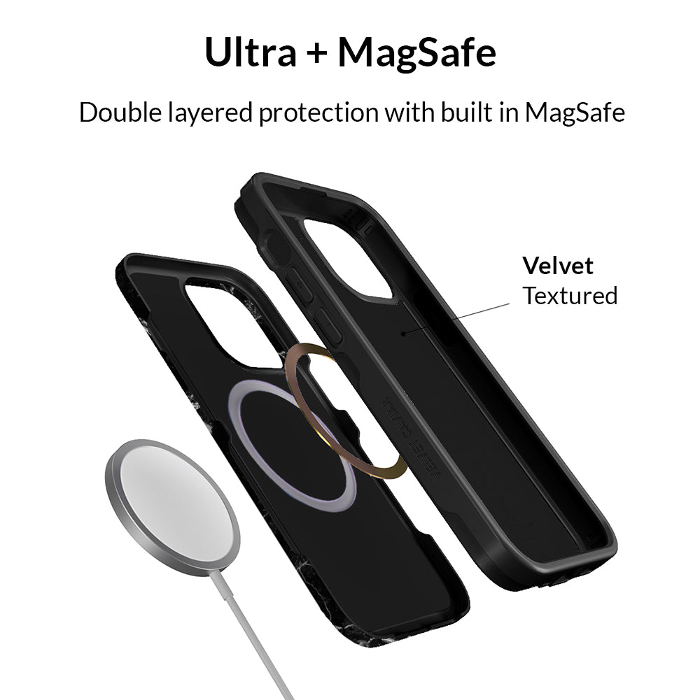 Premium Black Marble iPhone Case - Slim Protective Cover with Anti-Slip Grip | Perfect for Work, Travel & Everyday Use