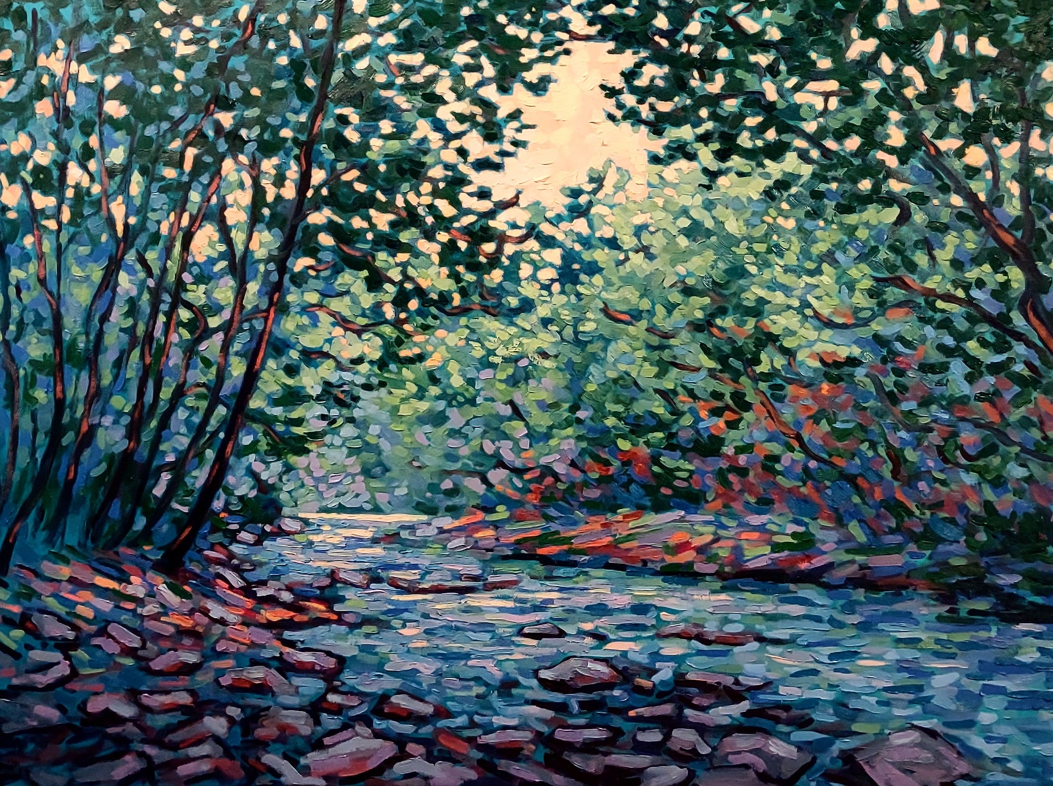 Laura Eyring Oil Painting Landscape Mosaic Workshop - Learn Step-by-Step Techniques for Home Decor & Gift Ideas