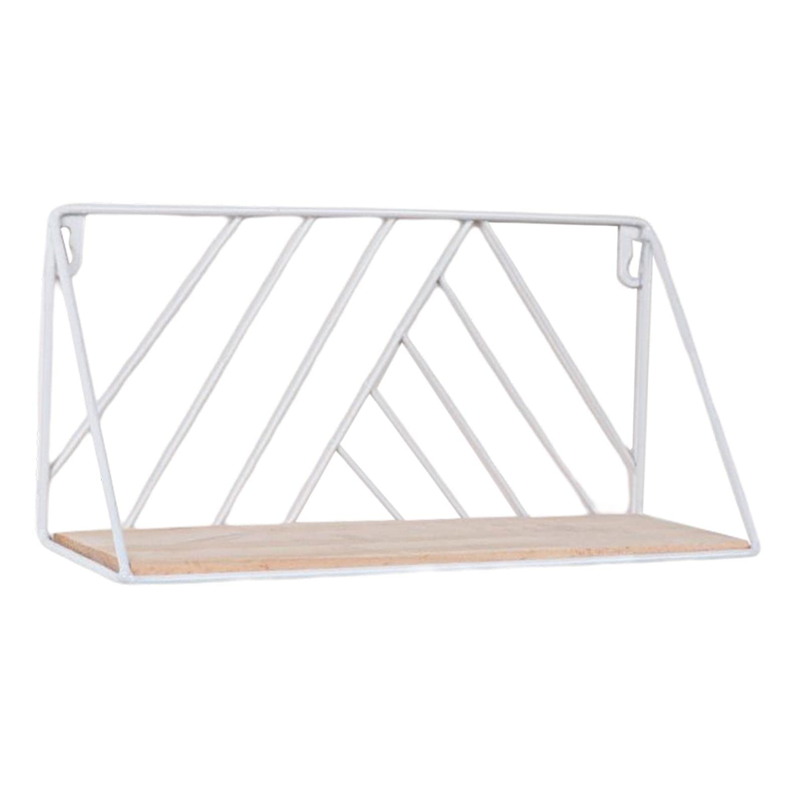 Baoblaze Floating Wall Shelves - Set of 3 White Wooden Shelves for Bathroom, Kitchen, Bedroom Storage - Perfect for Plants, Books, Laundry & Home Decor Organization