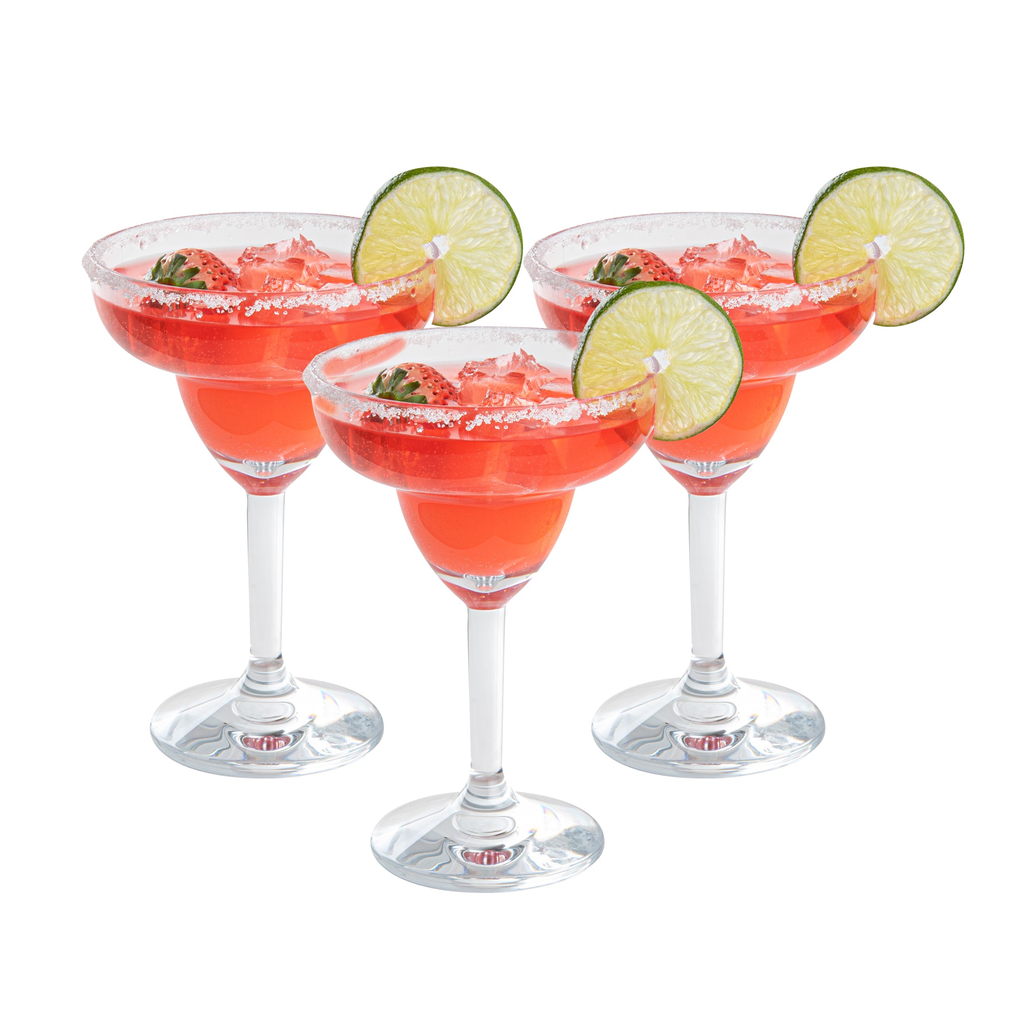 Premium 11 oz Polycarbonate Margarita Glasses - Shatterproof & Durable - Set of 24 (4.5