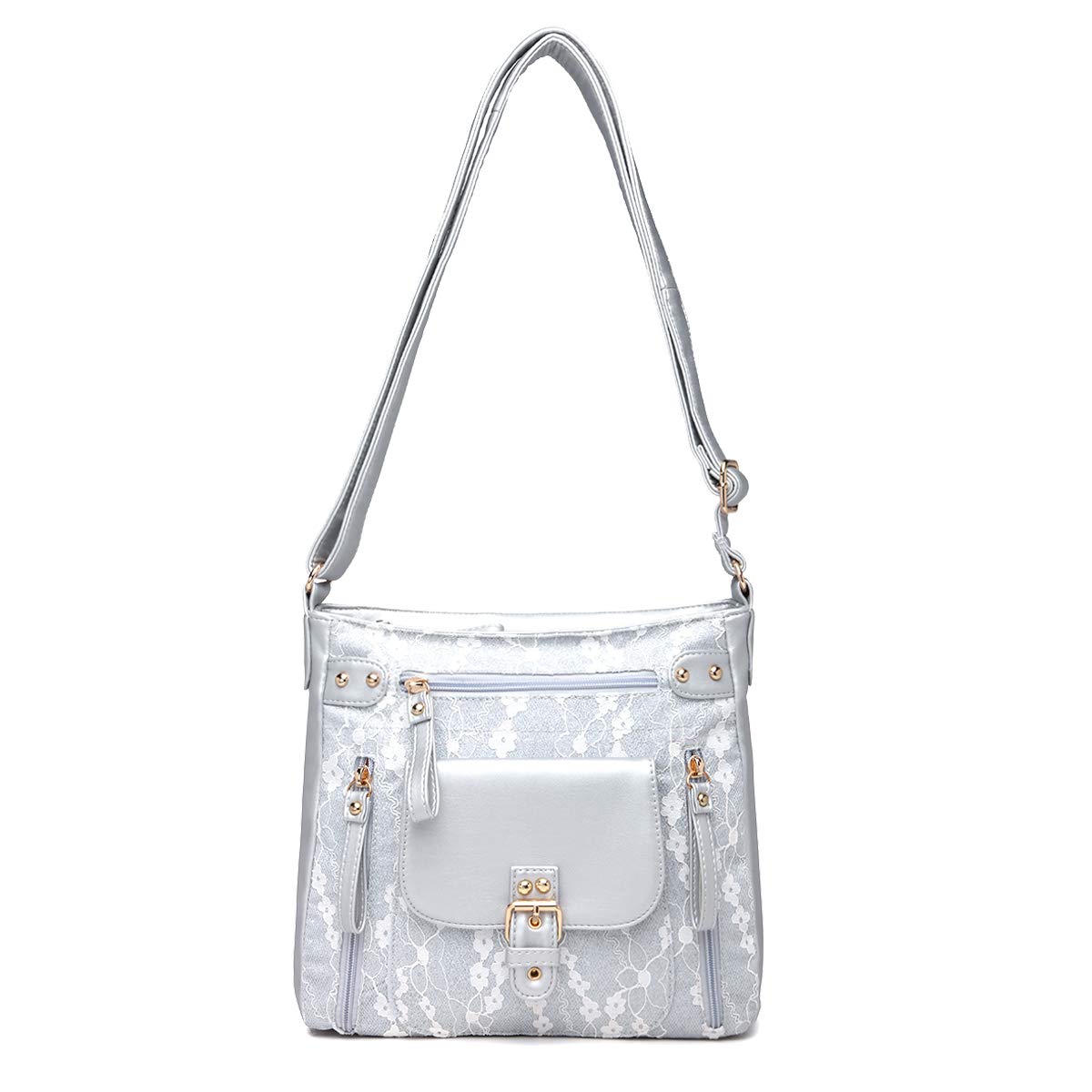Angel Kiss Women's Crossbody Shoulder Bag - Multi Pocket Soft Hobo Purse for Daily Use | Medium Size | Perfect for Work, Travel & Shopping