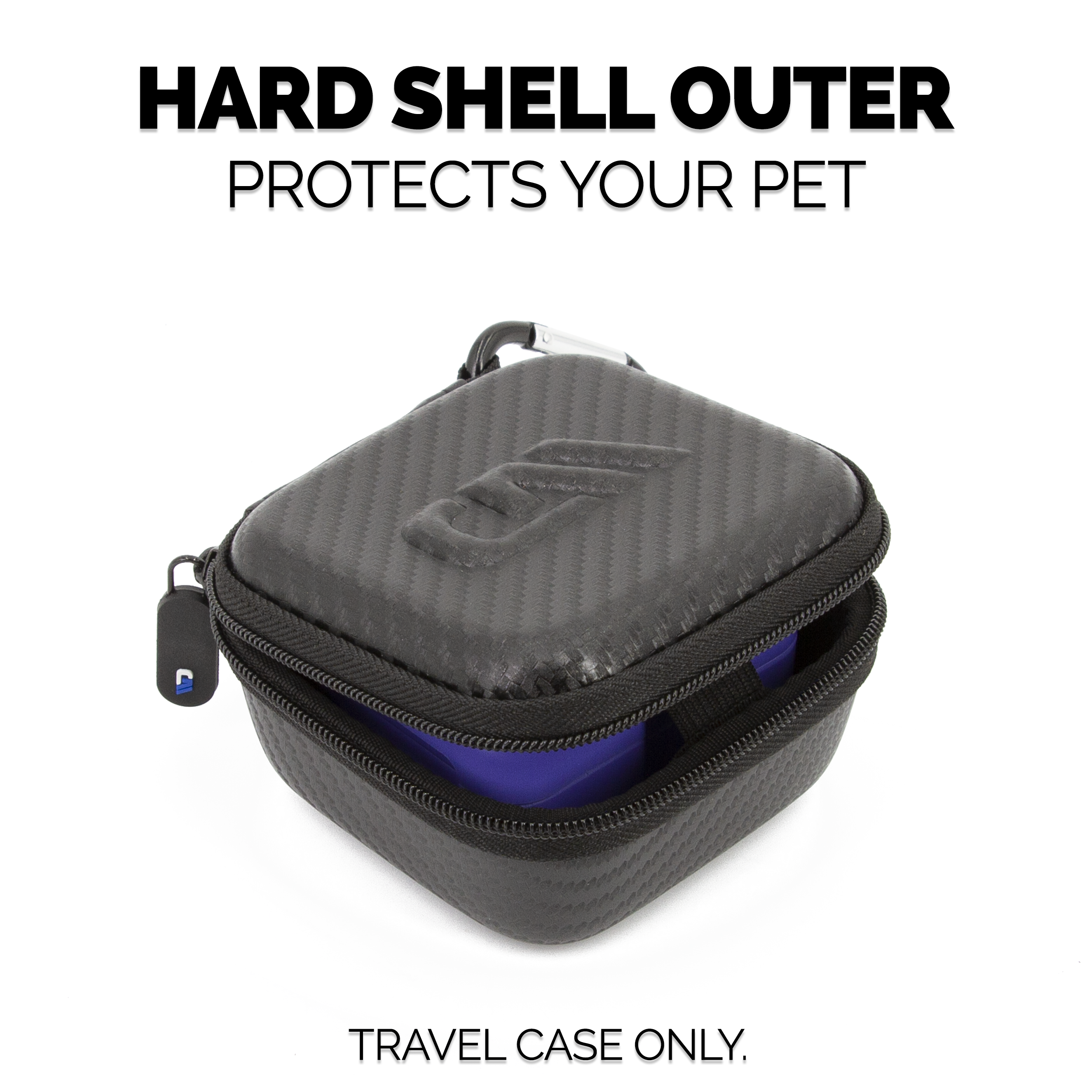 CASEMATIX Hard Shell Travel Case for Bitzee Interactive Digital Pet - Durable Protective Cover with Carabiner Clip (Black) - Perfect for Travel, School & Playdates