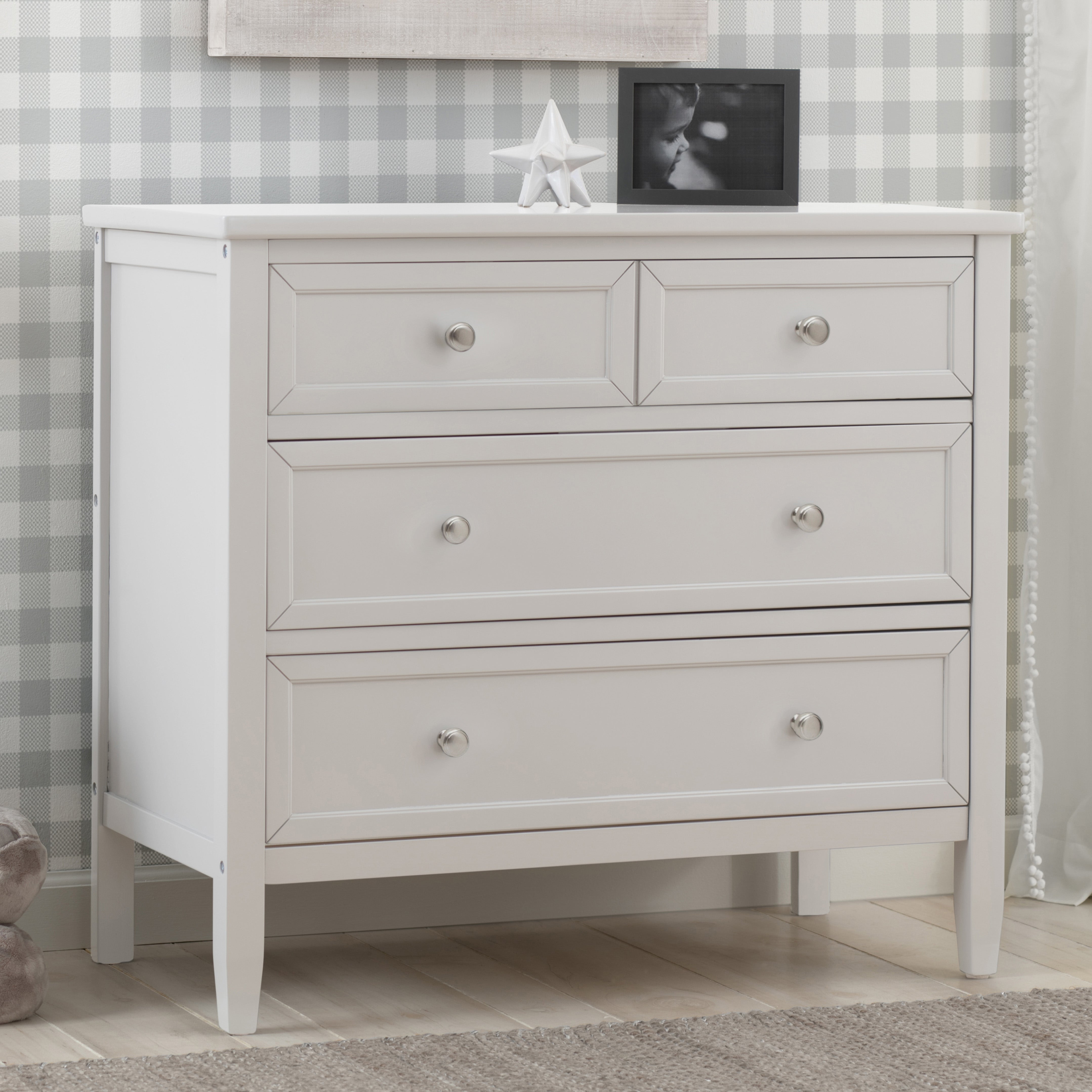 Epic Place 3-Drawer Dresser with Interlocking Drawers - Sturdy Bedroom Storage Solution for Clothes, Accessories & Home Organization