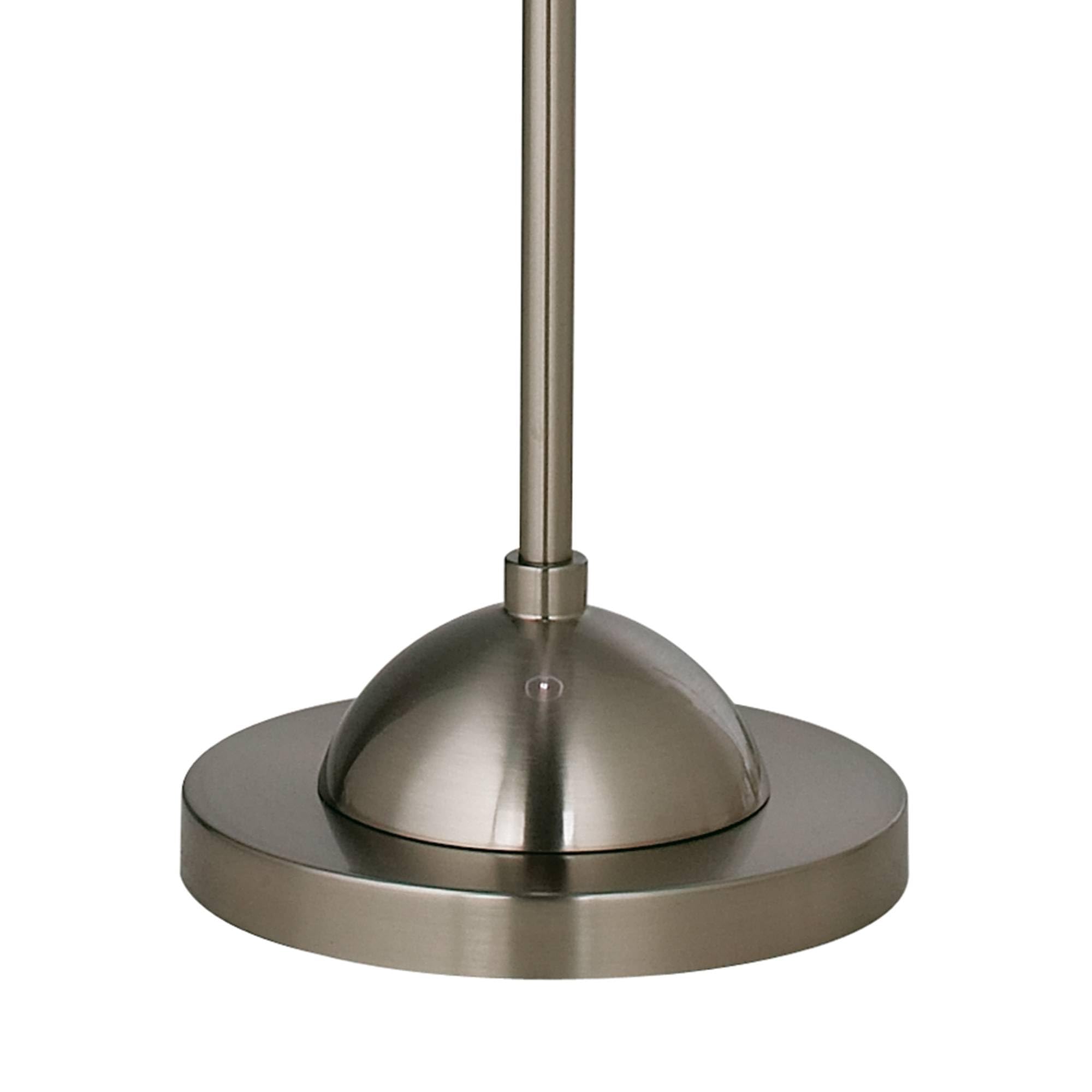 Brushed Nickel Pull Chain Floor Lamp with Printed Shade - Modern Spring Decor for Living Room, Bedroom & Office Lighting