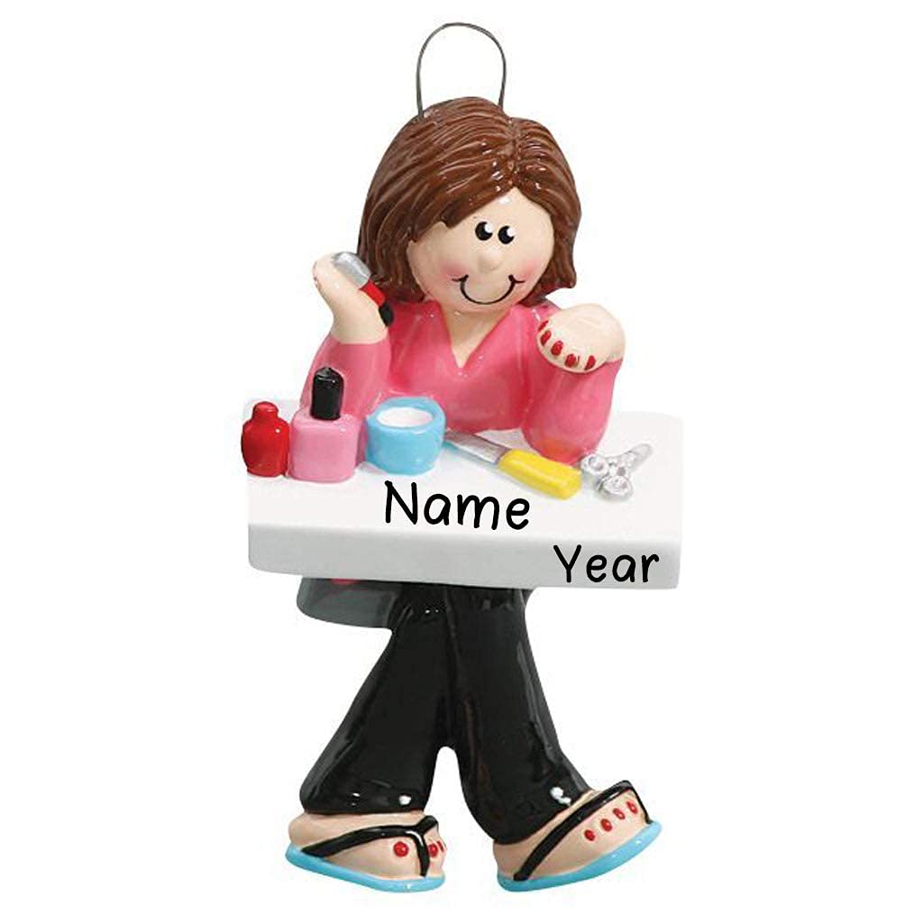 Personalized Manicurist Christmas Tree Ornament - Custom Engraved Nail Technician Gift for Holidays 2023 | Perfect for Salon Decor, Nail Artist Appreciation & Christmas Tree Decoration