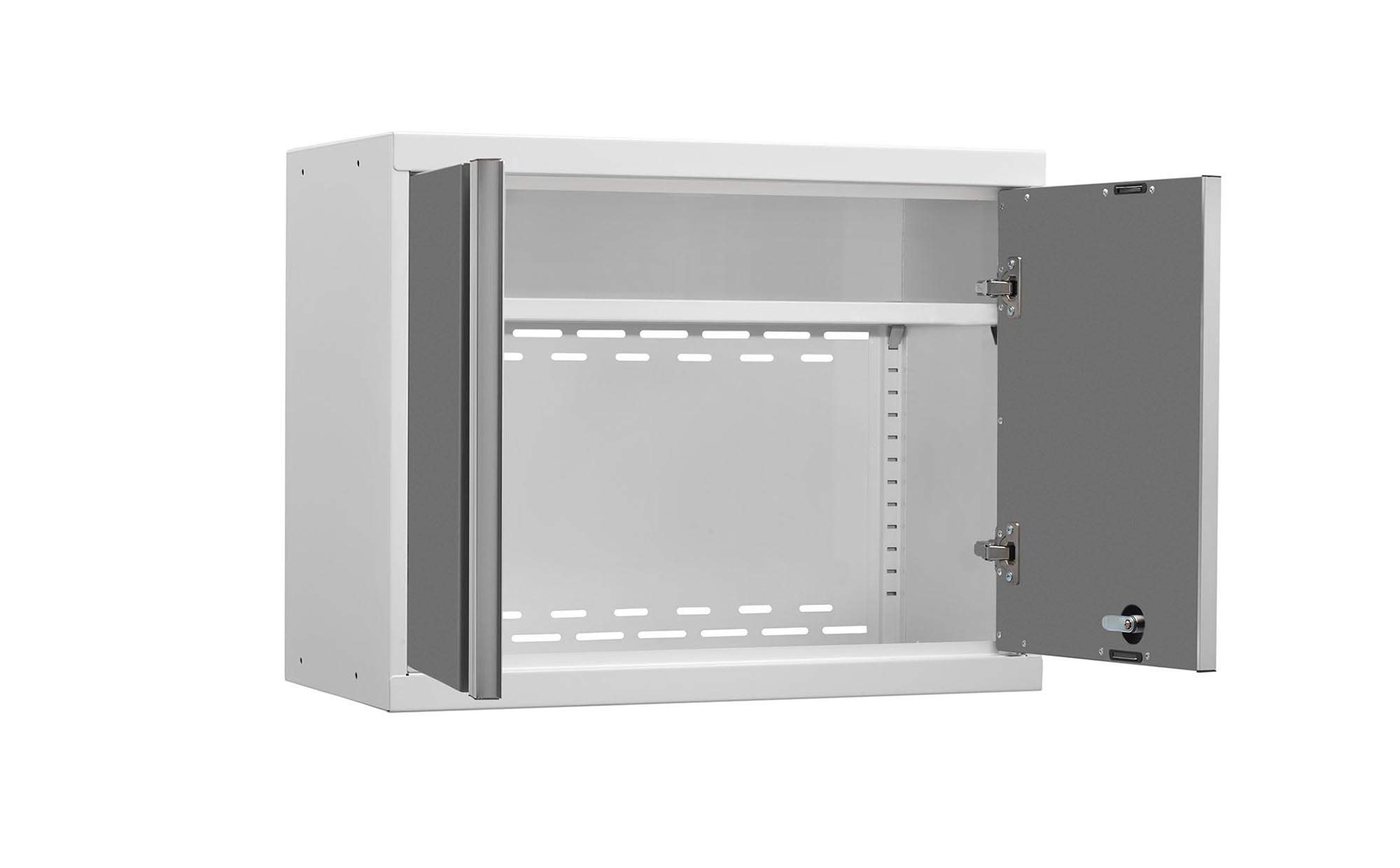 NewAge Products Pro Platinum Wall Cabinet - Heavy Duty Garage Storage Cabinet for Tools & Equipment - Perfect for Garage, Workshop & Home Organization (Model 52400)