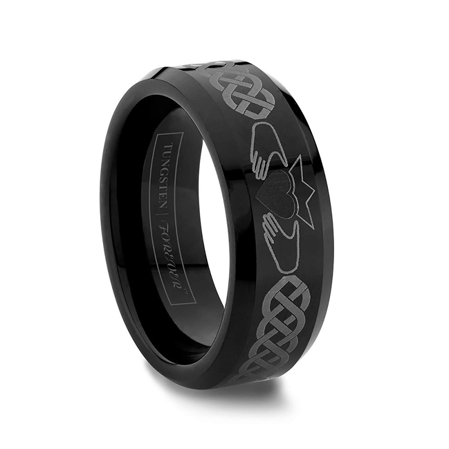 Celtic Claddagh Wedding Band for Men & Women - Irish Love & Loyalty Ring - Perfect for Engagements, Anniversaries & Couple Jewelry Gifts