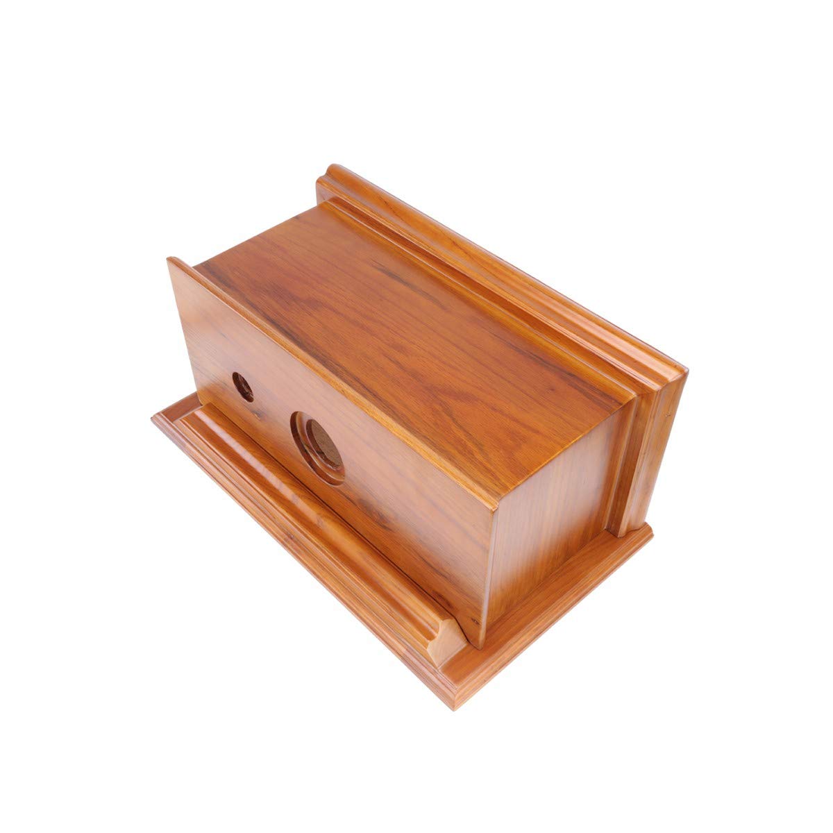Renovators Supply Light Mahogany Wooden Flat Front Panel High Tank Toilet Replacement Part - Perfect for Vintage Bathroom Renovations and Antique Toilet Repairs