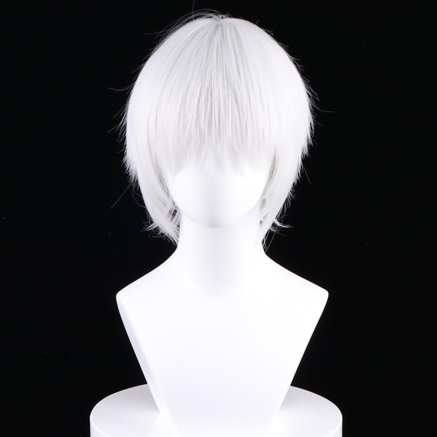 Anime Cosplay Wig - Silver White Synthetic Hair for Coser Costume & Party | Perfect for Anime, Comics, and Halloween Costumes