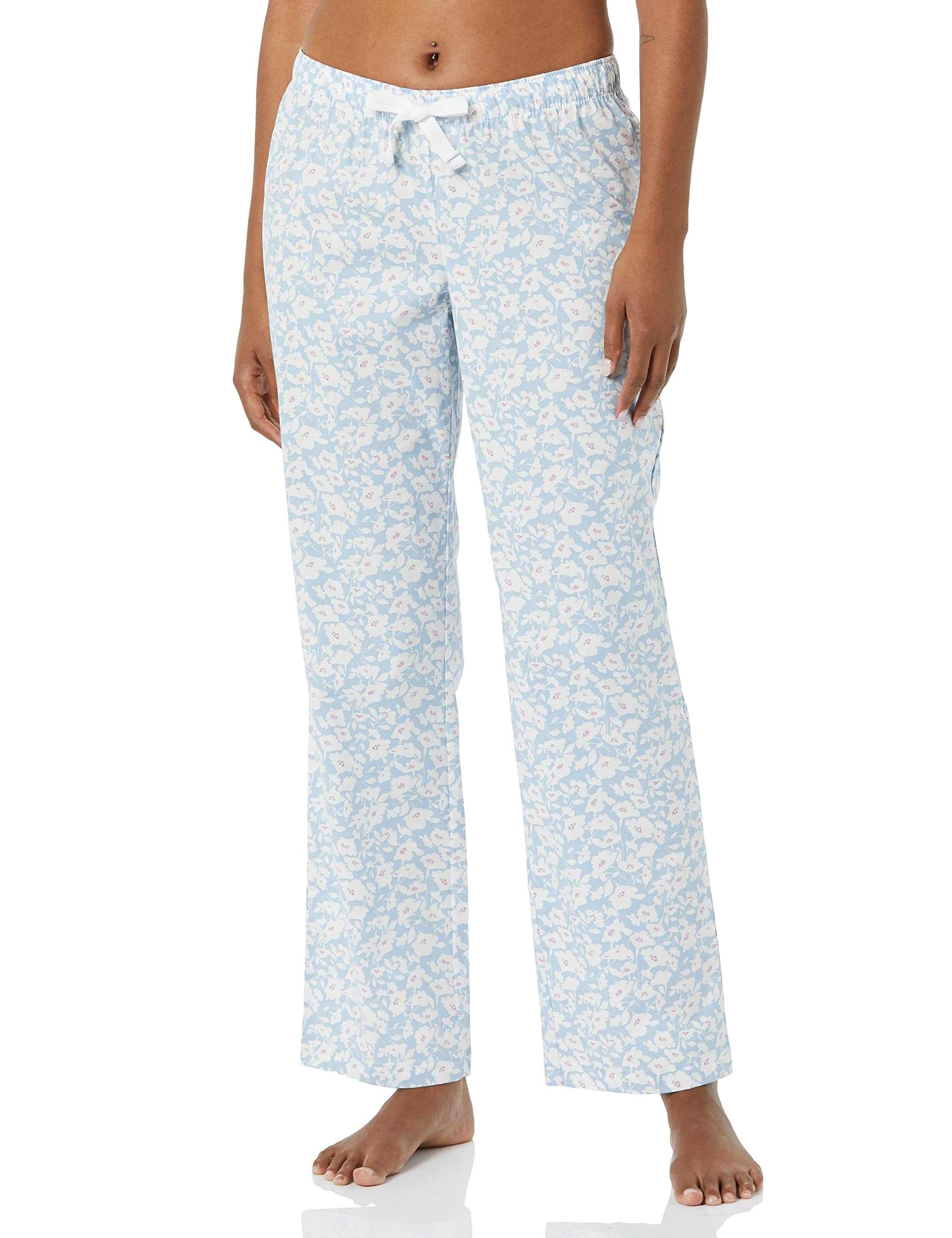 Amazon Essentials Women's Poplin Sleep Pants - Soft & Breathable Lounge Pajama Bottoms for Comfortable Nightwear and Relaxing at Home