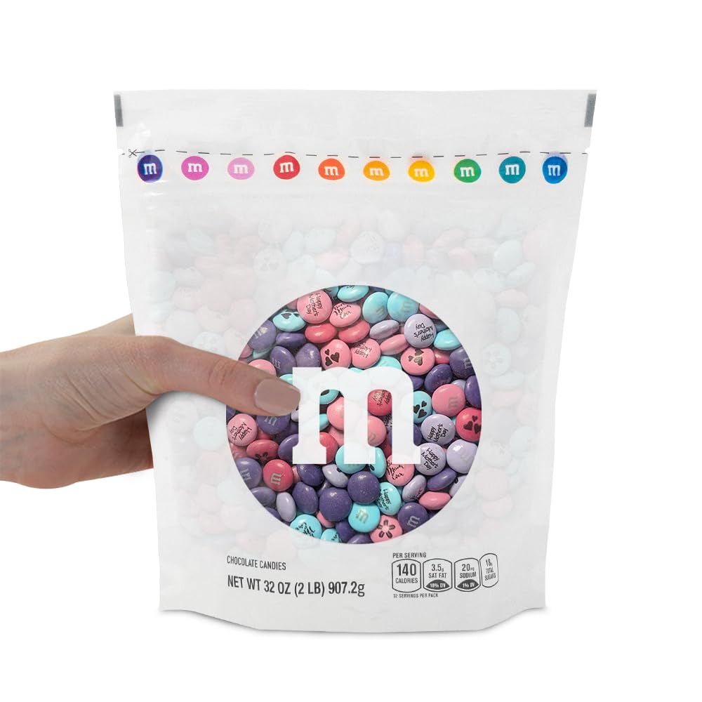 M&M’S Milk Chocolate Candy Bulk 2lbs - Resealable Bag for Mother's Day Gifts, Party Favors, Office Treats & Holiday Celebrations