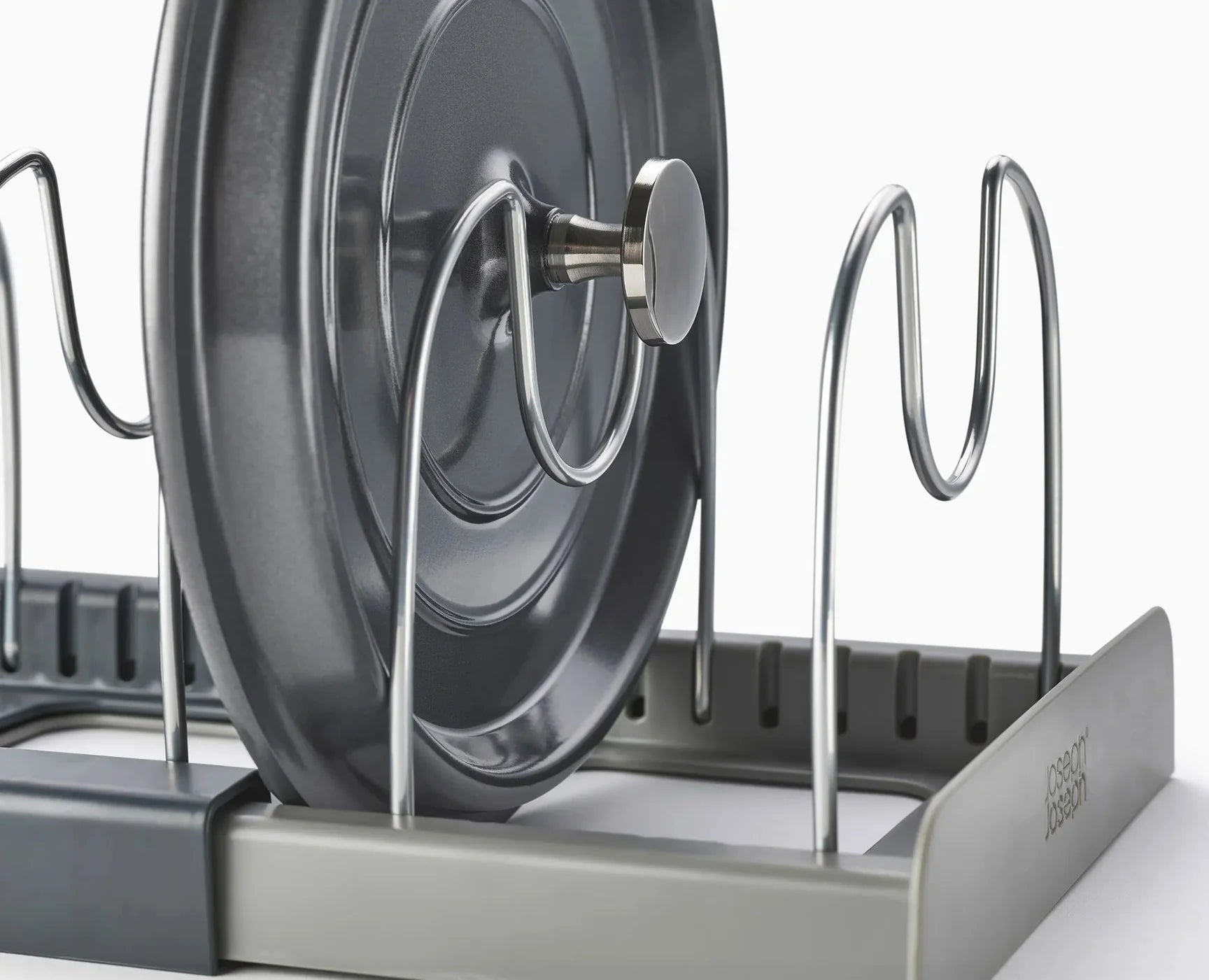 Expandable Cookware Organizer - Adjustable Kitchen Cabinet Storage for Pots, Pans & Lids - Perfect for Small Spaces & Clutter-Free Cooking
