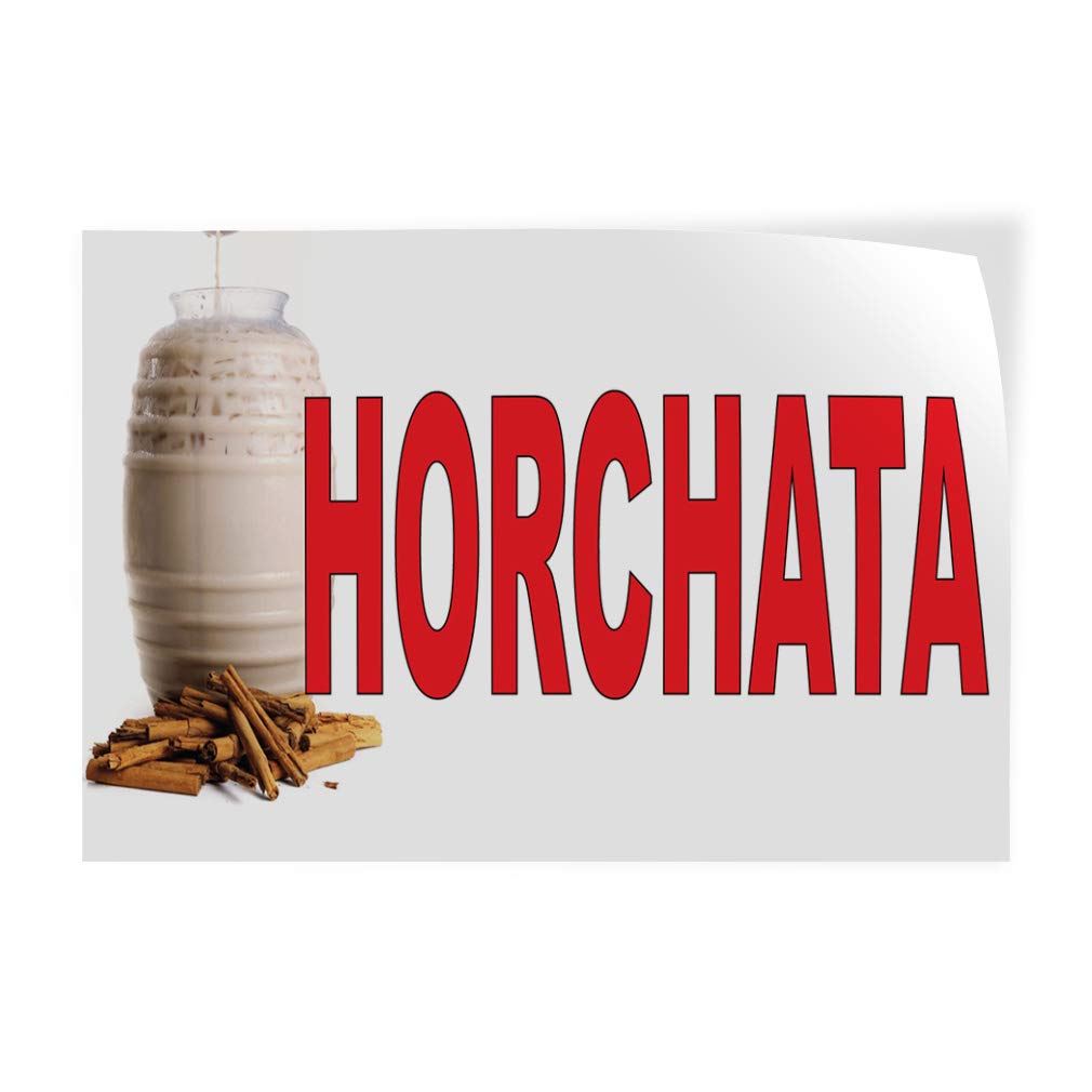 Premium Horchata Vinyl Decal Stickers - Multiple Sizes (14x10 Inches) for Restaurant, Food Truck & Industrial Safety Signs - Durable Labels for Commercial Kitchens, Food Bars & Workplaces