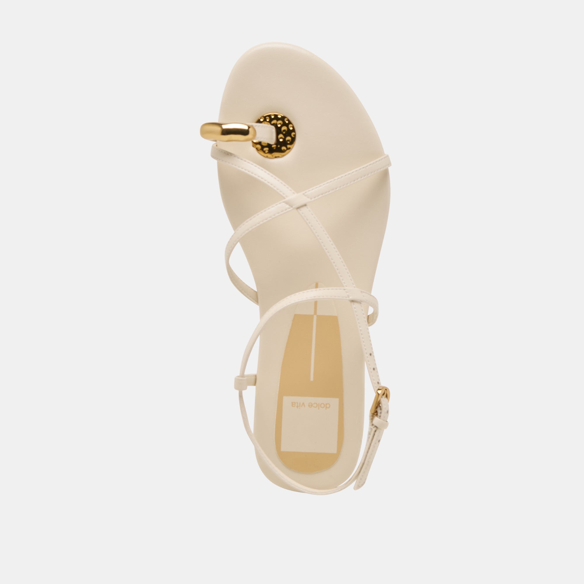 KESHA Women's Leather Sandals in Bone Color - Comfortable & Stylish for Summer, Beach, and Casual Outings