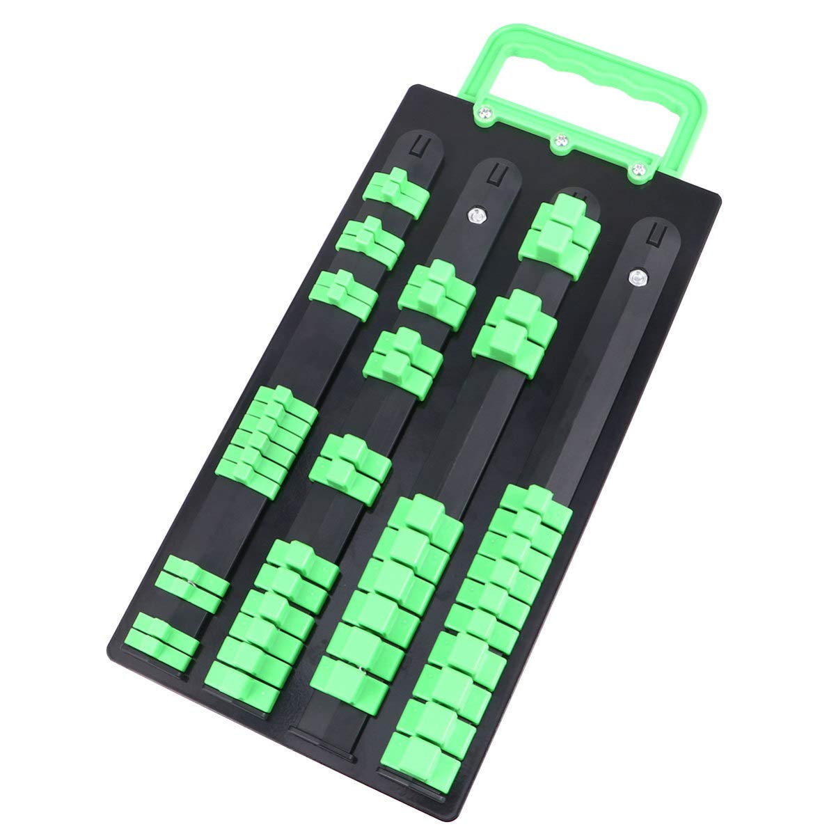 DOITOOL 48-Piece Heavy Duty Socket Organizer Set - Portable Outlet Drawer Tray, Socket Rail Holder & Drive Clip Rail for Tool Storage | Perfect for Mechanics, DIY Projects & Garage Organization