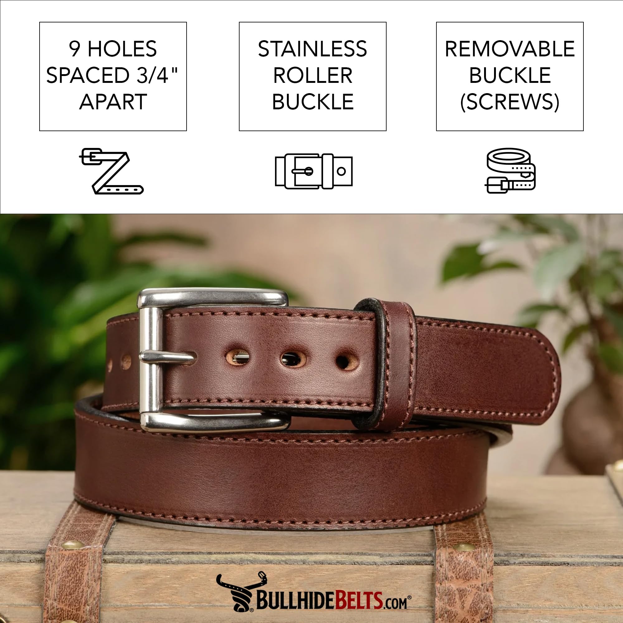 Bullhide Mens Leather Belt - 1.50