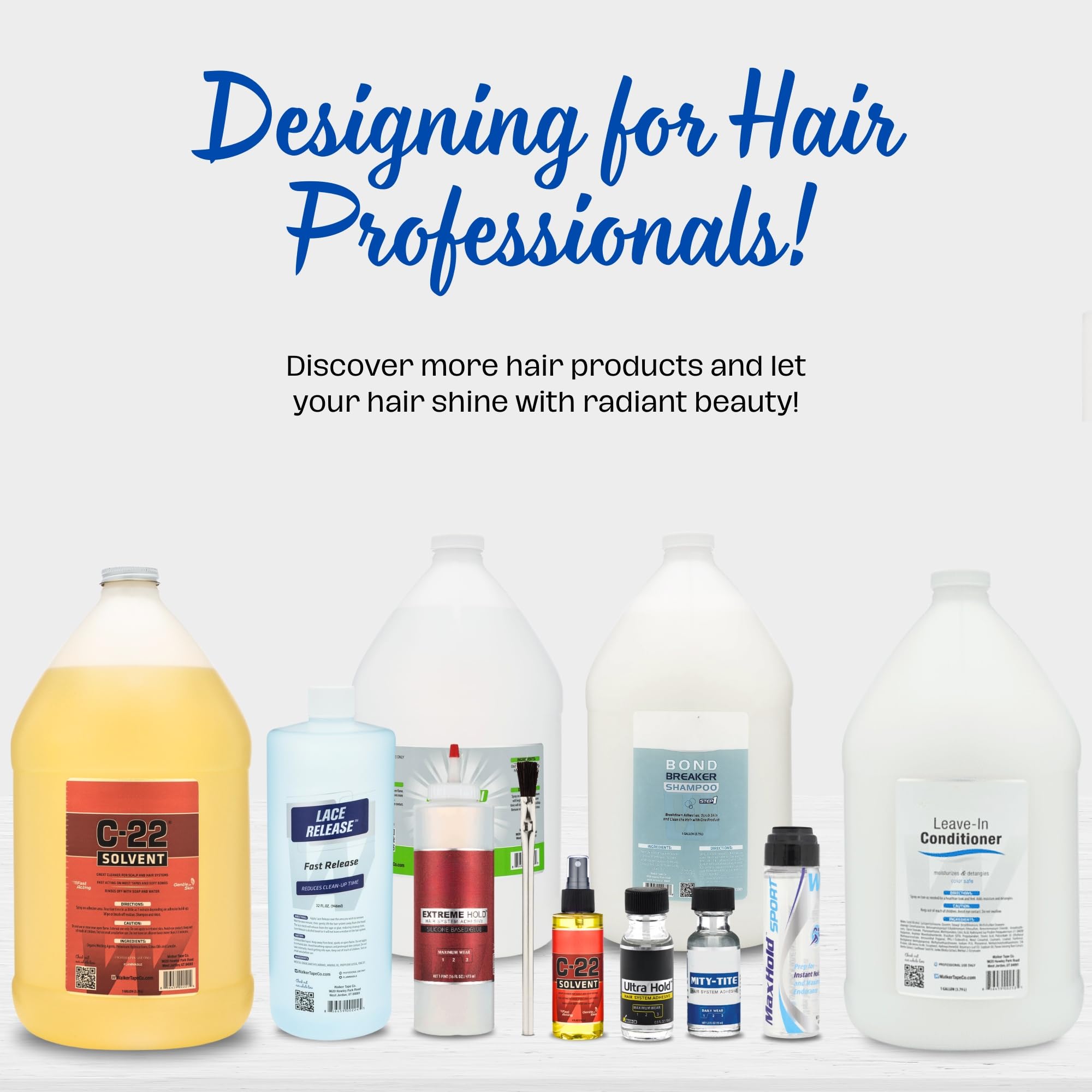 Walker Tape Bond Breaker Shampoo - Professional Hair Glue & Adhesive Remover for Weaves & Extensions - Deep Cleansing Clarifying Shampoo for Scalp Buildup - 128oz Salon-Grade Purifying Shampoo - Perfect for Post-Installation Care & Hair Maintenance