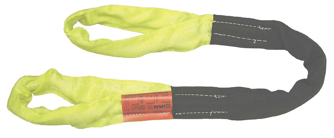 Liftall EE360X7 Tuflex Sling - 7ft Eye & Eye Lifting Strap - Heavy Duty Grey Rigging Equipment for Construction, Towing & Industrial Use