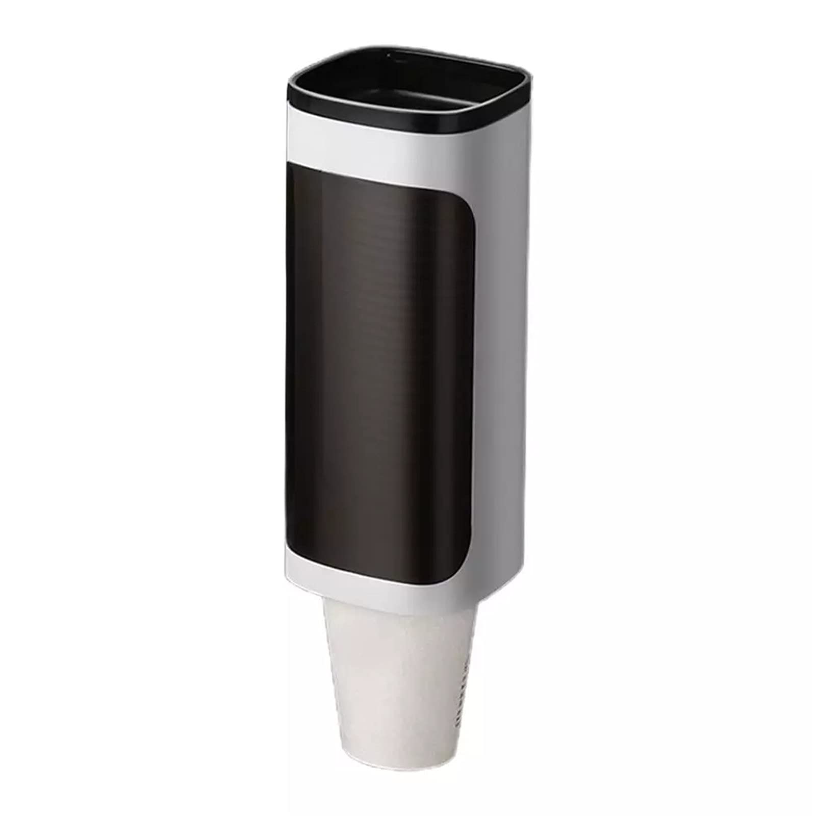 Wall-Mounted Disposable Cup Holder - Dust-Proof Paper/Plastic Cup Storage Rack for Water Dispenser, Tea & Coffee - White (One Size) - Perfect for Office, Kitchen, Cafes & Restaurants