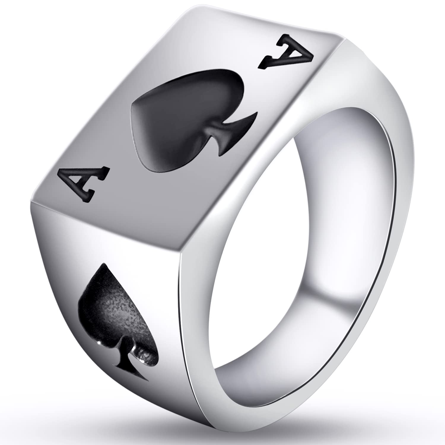 Enhong Stainless Steel Square Signet Rings for Men - Stylish Pinky & Thumb Rings for Dad, Husband, Boyfriend | Durable Men's Jewelry Gift for Birthday, Anniversary | Perfect for Formal Events, Weddings & Everyday Wear
