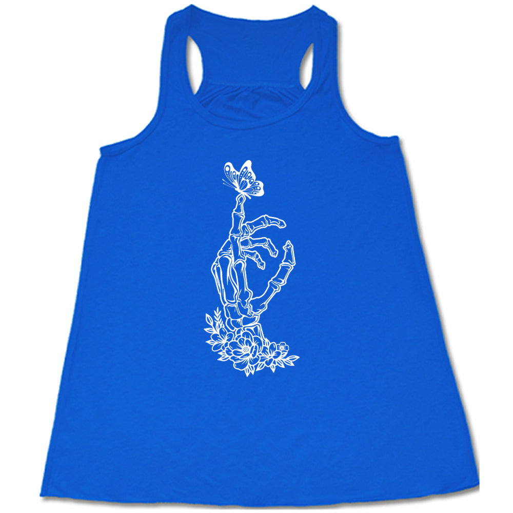 Gothic Skeleton Hand Butterfly Graphic T-Shirt for Men & Women | Unique Dark Fashion Tee for Halloween, Concerts & Alternative Style