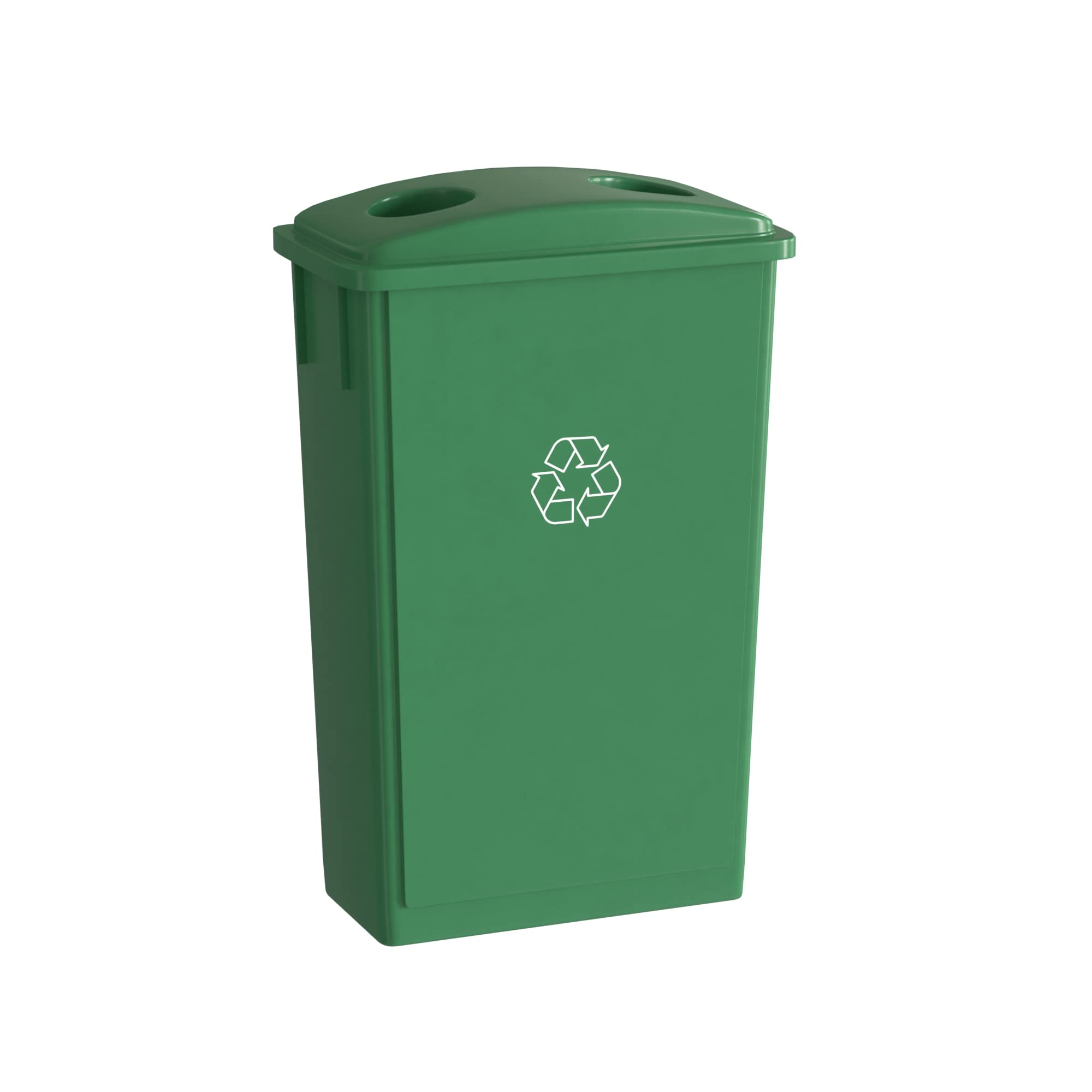23 Gallon Green Slim Jim Recycling Trash Can with Bottle Slot Lid - Perfect for Kitchen, Office, Garage & Eco-Friendly Waste Disposal
