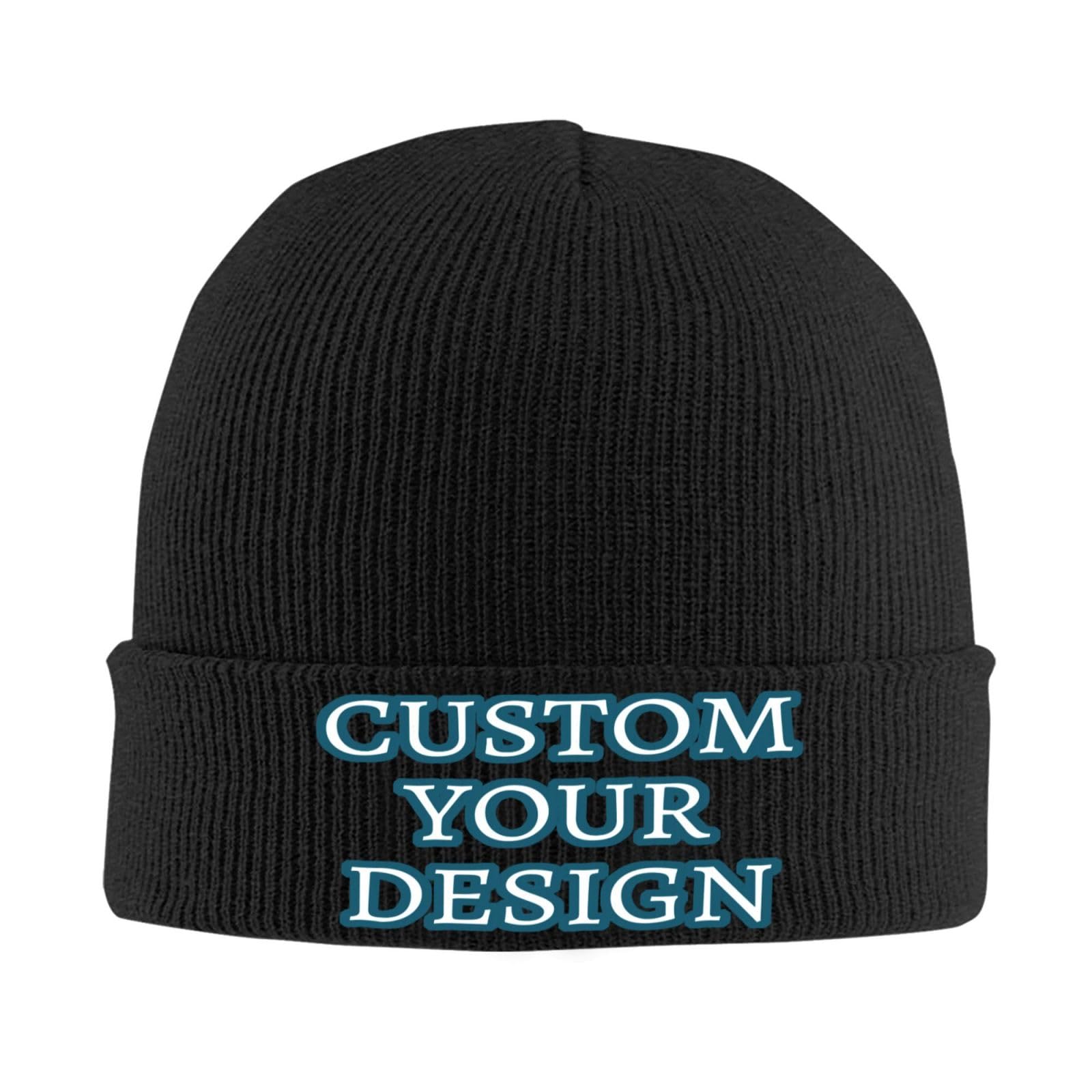 Custom Embroidered Beanie Hat with Personalized Text/Photo/Logo - Unisex Winter Knit Cap for Men & Women - Perfect for Gifts, Team Sports & Outdoor Activities