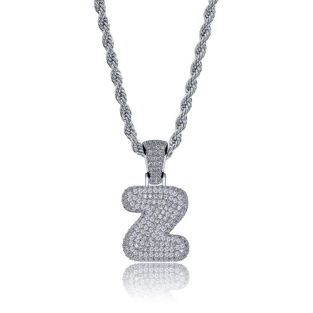 Custom Iced Out Zircon Bubble Pendant with Chain for Hip-Hop Jewelry