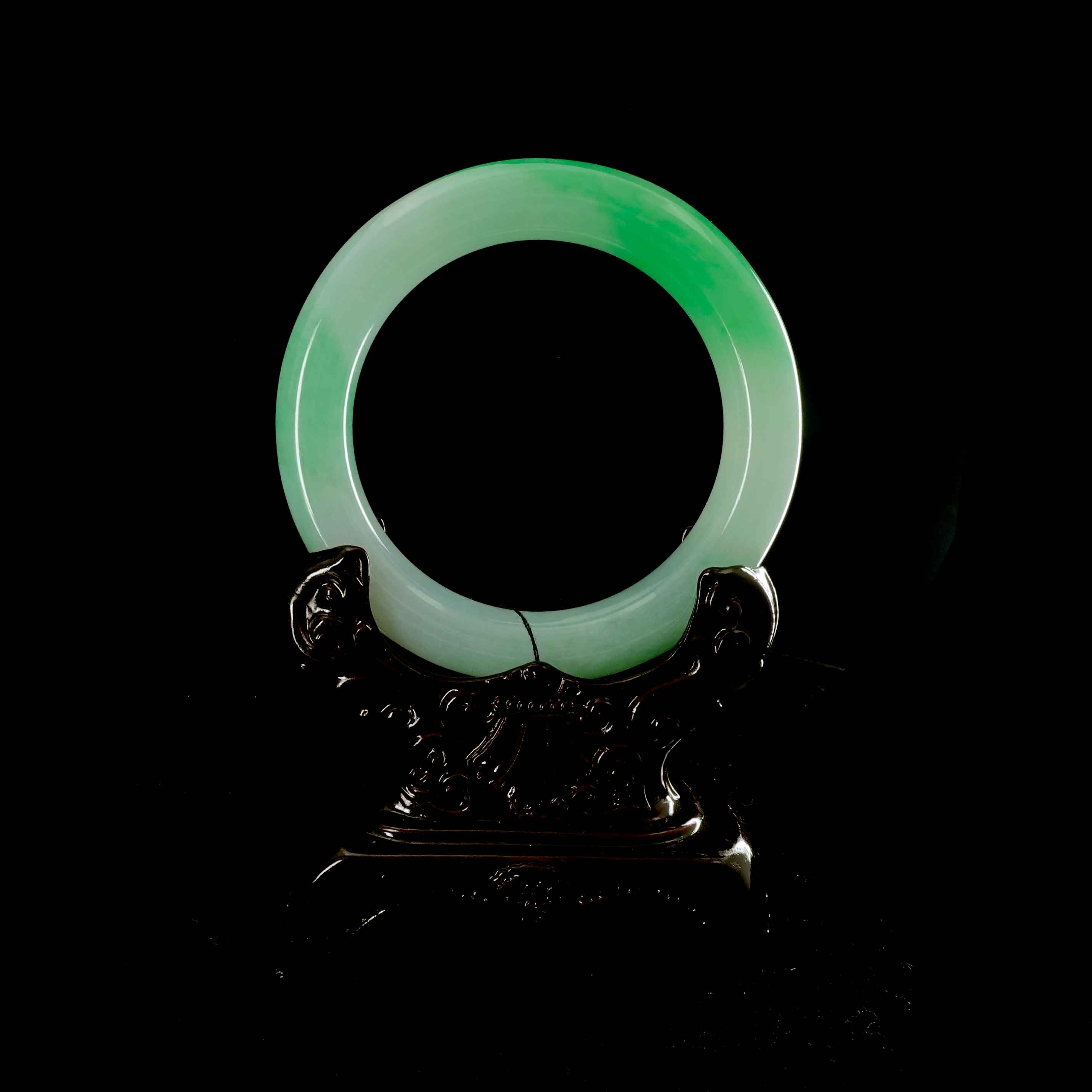 Authentic Jade Bangle Bracelet - Handcrafted Natural Jade Stone Bangle for Women - Elegant & Healing Jewelry for Meditation, Yoga & Spiritual Wellness