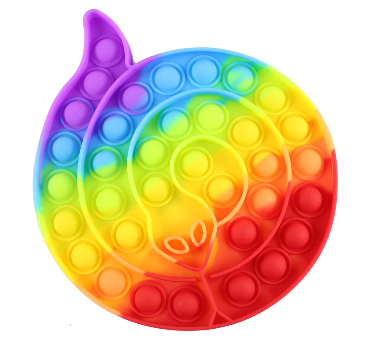 Coiled Snake Bubble Pop Fidget Toy - Silicone Push Poke Sensory Stress Relief Toy for Kids & Adults - Anxiety Relief & Focus Aid - Perfect for ADHD, Autism, Office & Classroom Use