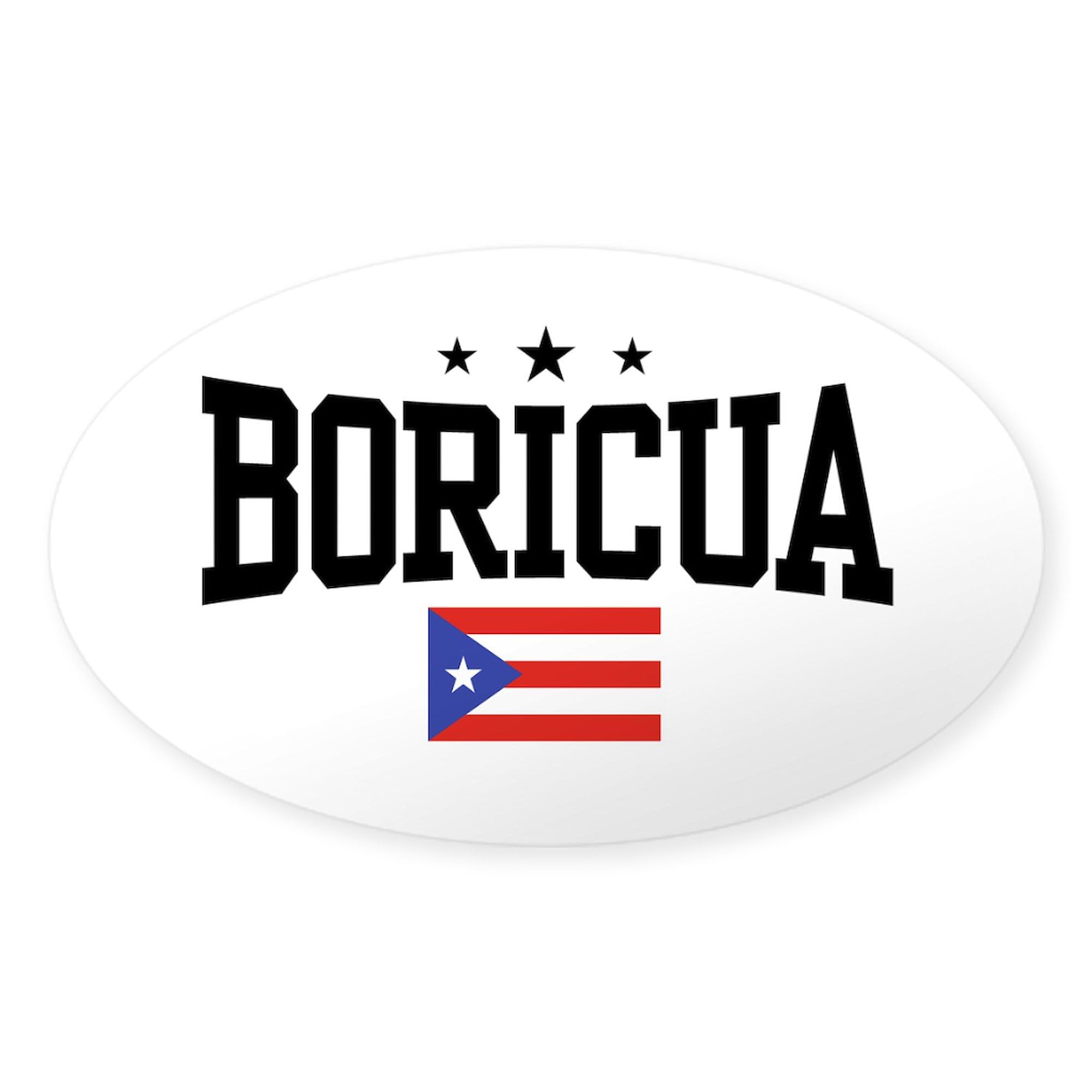 Boricua Oval Car Sticker - Decorate Your Ride