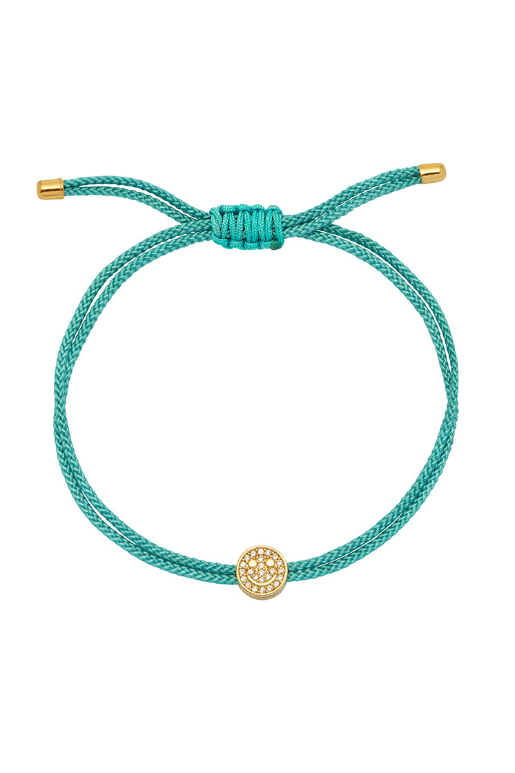 Pave Smile Friendship Bracelet for Women & Girls - Sparkling Cubic Zirconia Adjustable Gift for Best Friends - Perfect for Birthdays, Anniversaries & Everyday Wear