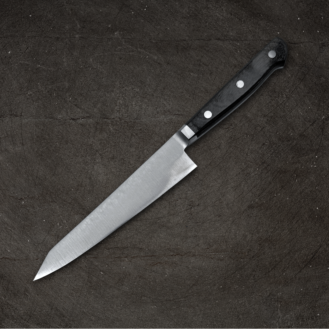 Ittosai Kotetsu VG-5 Kengata Petty Knife 150mm (5.9 Inch) - Japanese Hammered Tsuchime Finish - Perfect for Slicing, Dicing & Precision Kitchen Tasks