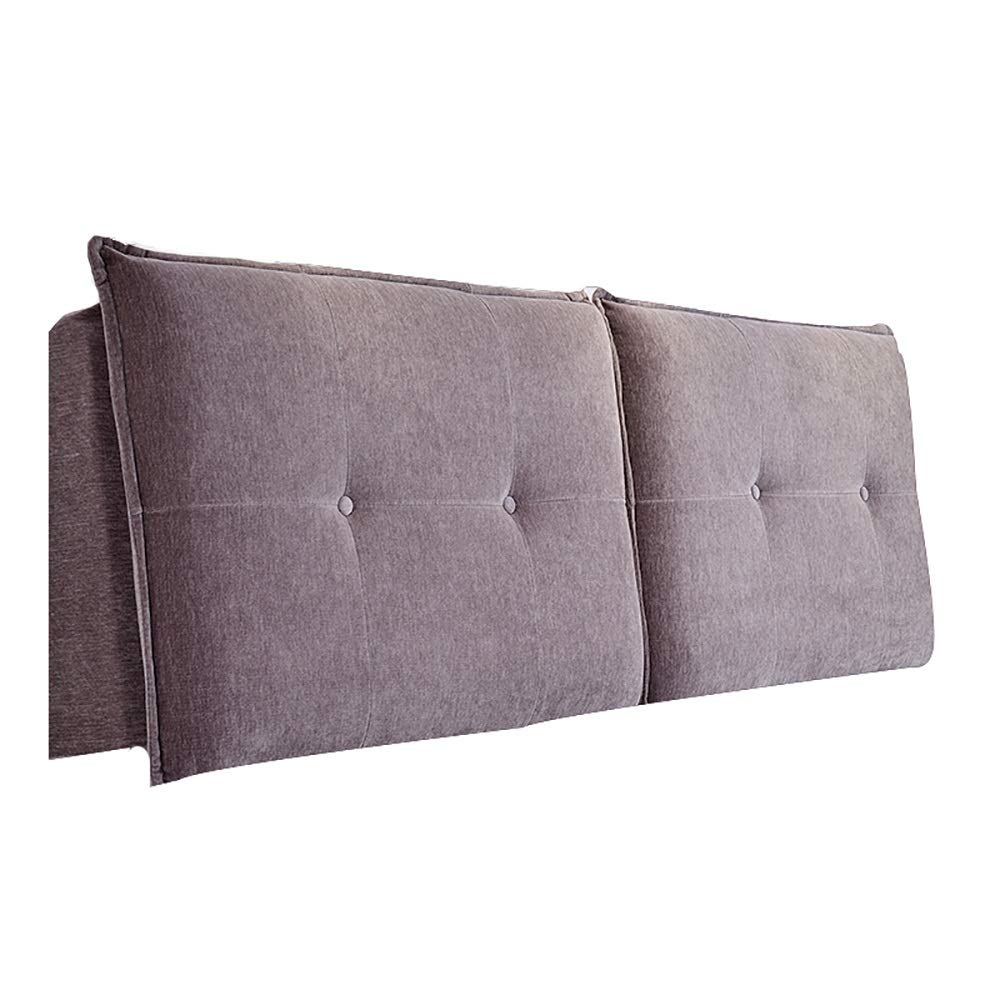 LXLIGHTS Headboard Bedside Cushion - Washable Double Bed Backrest Wedge Pillow, Soft & Skin-Friendly (200cm with Headboard, Gray) - Perfect for Reading, Watching TV, or Lounging in Bed