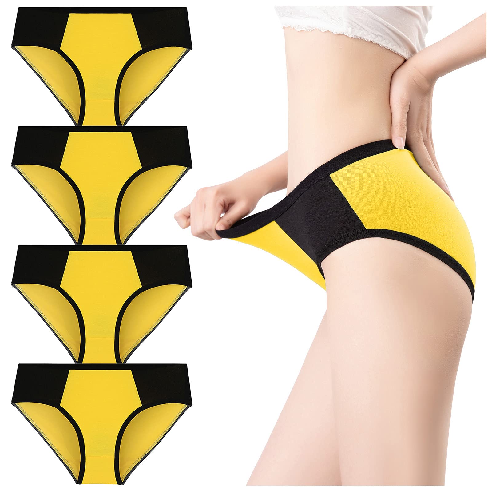 ZLBDYG Women's Solid Briefs Underwear - Comfortable Cotton Panties & Bikini Patchwork in Vibrant Colors | Perfect for Daily Wear, Lingerie Sets & Striptease Outfits