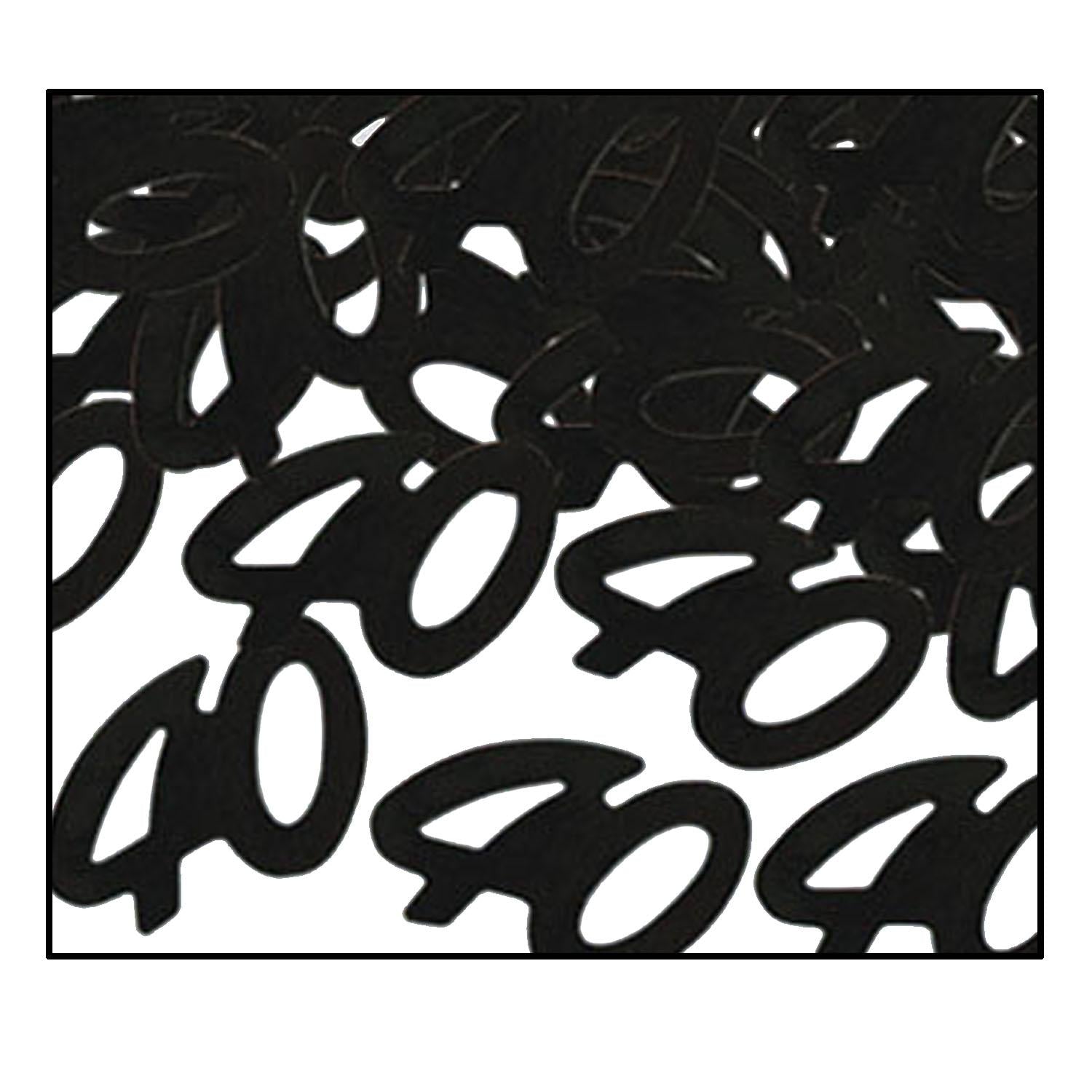 12 Pack Beistle Black Confetti for 40th Birthday Party - 0.5 Oz per Package - Perfect for Birthday Decorations, Anniversary Celebrations & Special Events