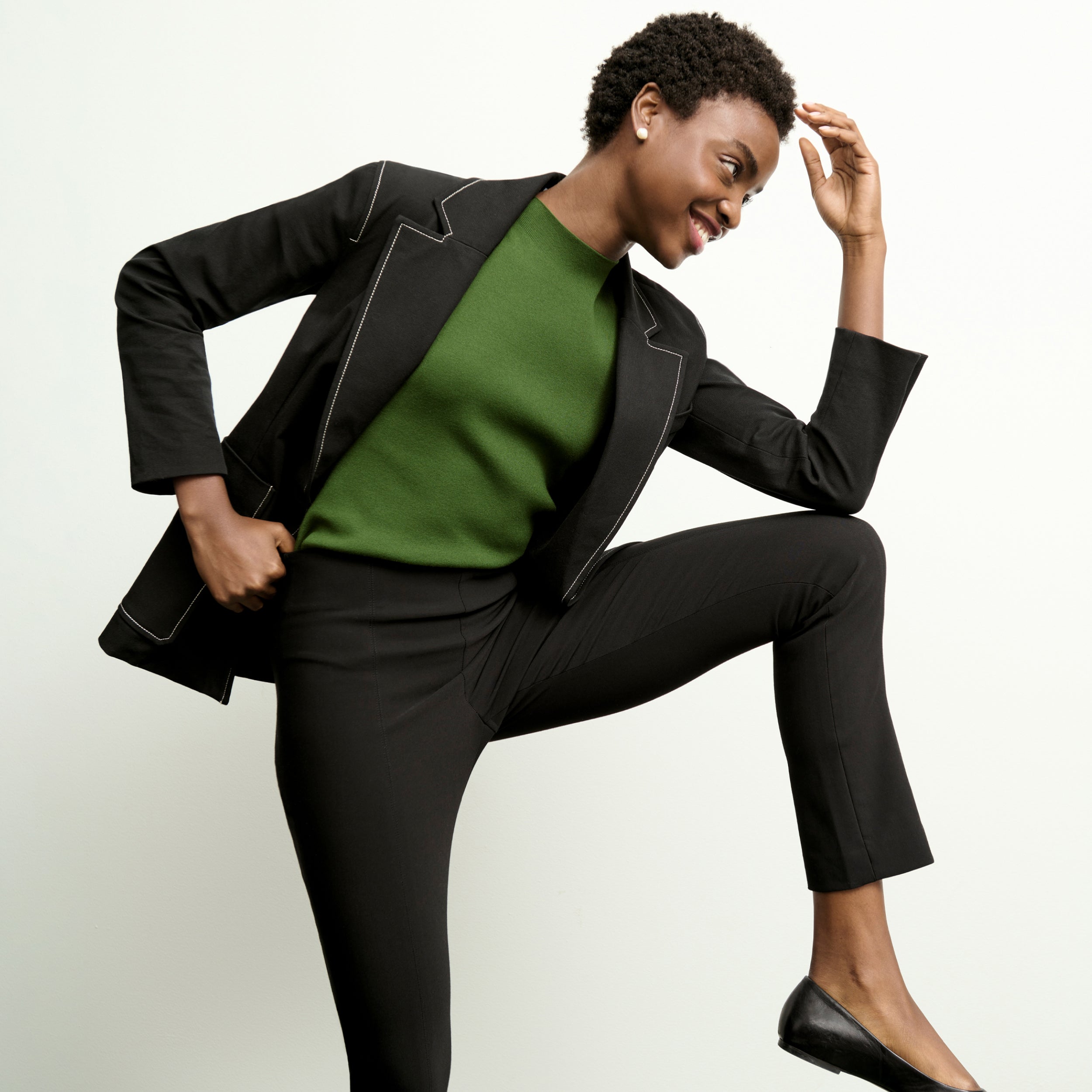 Grenville Jacket - Eco-Friendly Contrast Stitch Denim Alternative in Black | Stylish Outerwear for Casual & Outdoor Activities
