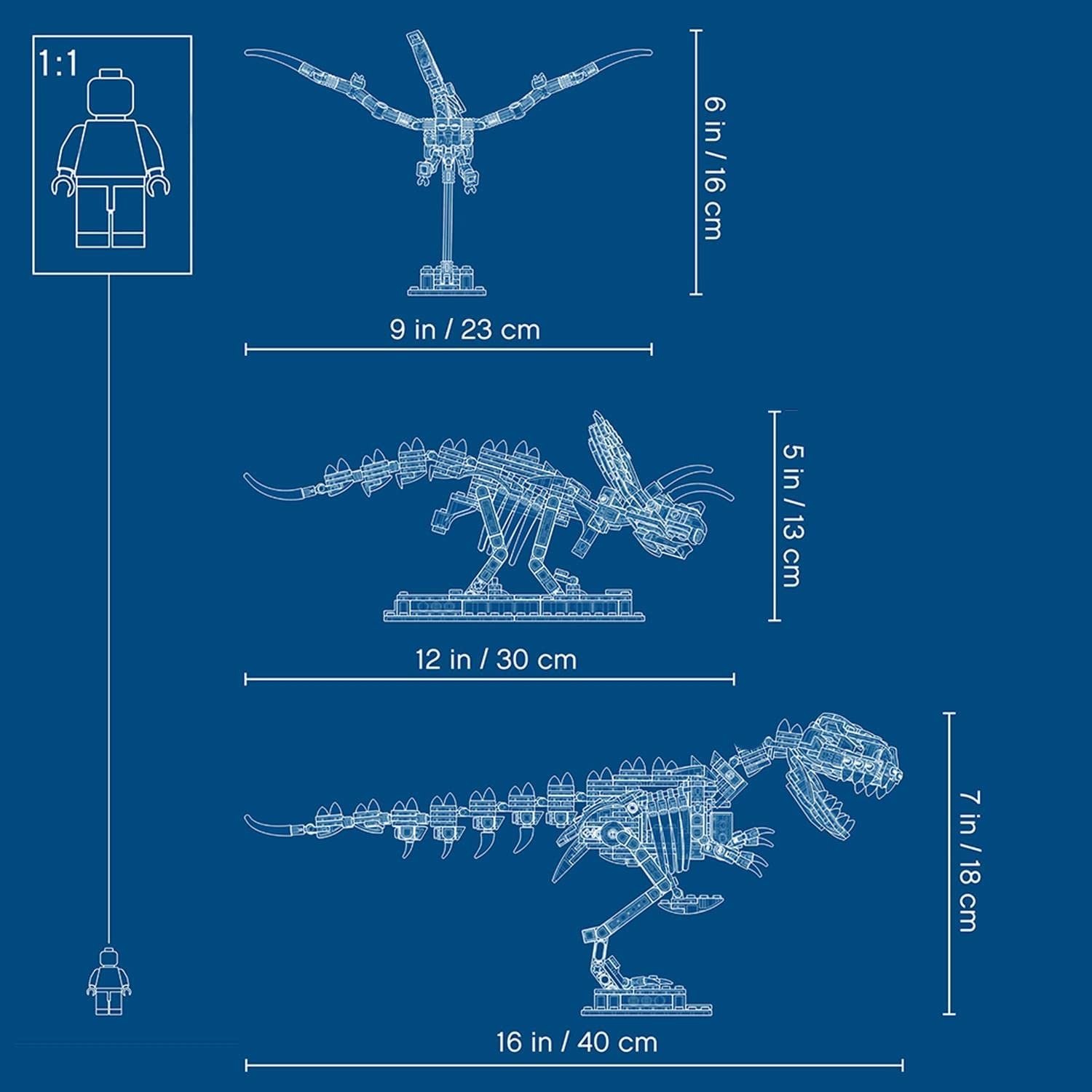 LEGO Ideas 21320 Dinosaur Fossils Building Toy Set - 910 Pieces STEM Educational Construction Kit for Adults & Kids Age 16+ - Perfect for Dinosaur Enthusiasts, Home Decor & Creative Play