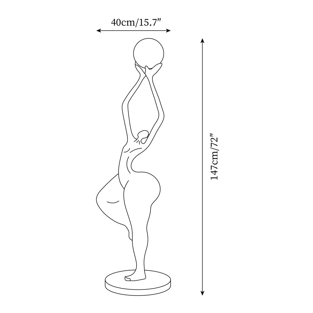 Rina Sculpture Floor Lamp - Modern Artistic Lighting for Living Room, Bedroom & Office Decor - Dimmable LED Standing Lamp for Home & Workspace Ambiance