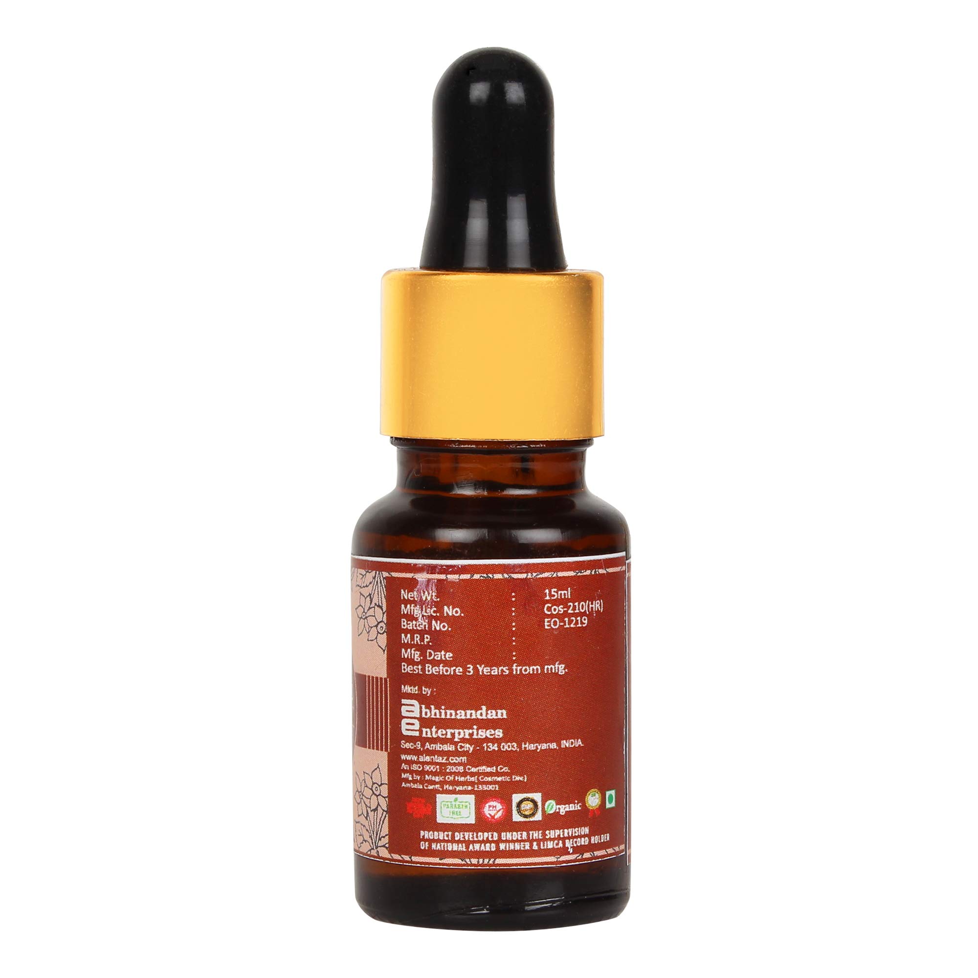 ALENTAZ Jasmine Essential Oil - 100% Pure & Natural for Healthy Skin, Face Glow & Youthful Radiance (15ml) - Perfect for Aromatherapy, Massage & DIY Beauty