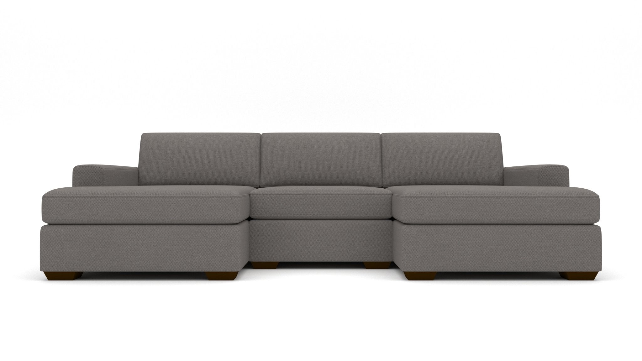 Mas Mesa 122 Deep Double Chaise With Armless Chair - Modern Sectional Sofa for Living Room, Lounge & Home Theater Comfort - Perfect for Family Gatherings & Movie Nights