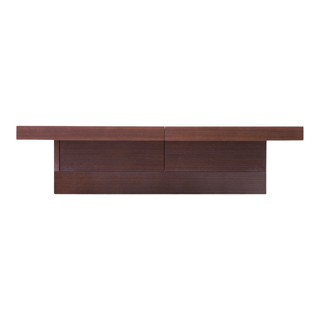 Modern BARRINGER Slide Coffee Table - Mid-Century Design, Solid Wood Top & Metal Frame - Perfect for Living Room, Lounge, or Office Waiting Area
