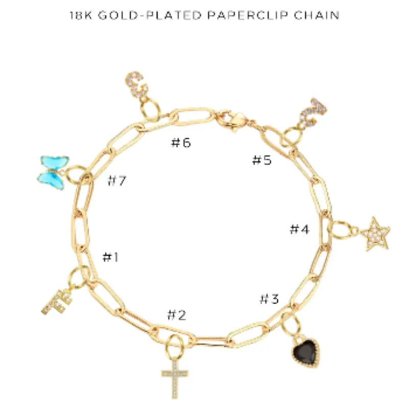 Elegant Charm Bracelet with Assorted Charms - Perfect for Gifts, Parties & Everyday Wear | $46.00