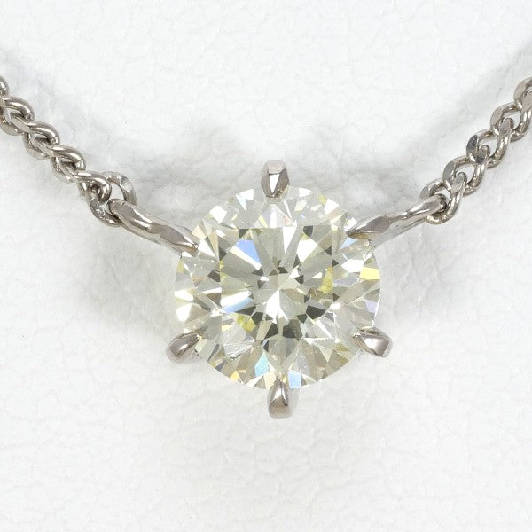18K White Gold Necklace with Yellow Diamond Pendant - Elegant Women's Jewelry for Weddings, Anniversaries & Special Occasions