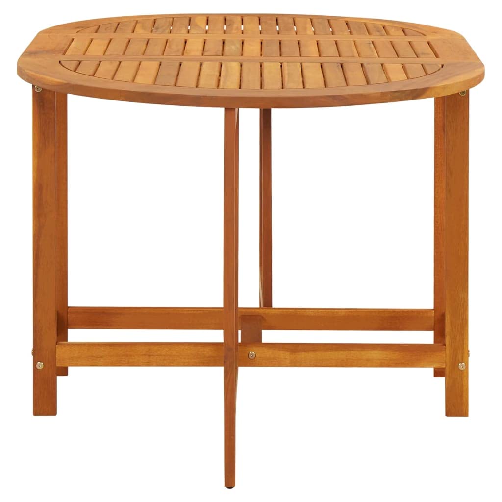 vidaXL Outdoor Dining Table - Durable Acacia Wood Patio Furniture Set - Weatherproof Rectangular Garden & Terrace Table with Easy Assembly & Natural Oil Finish - Perfect for Backyard BBQs, Poolside Dining & Outdoor Entertaining