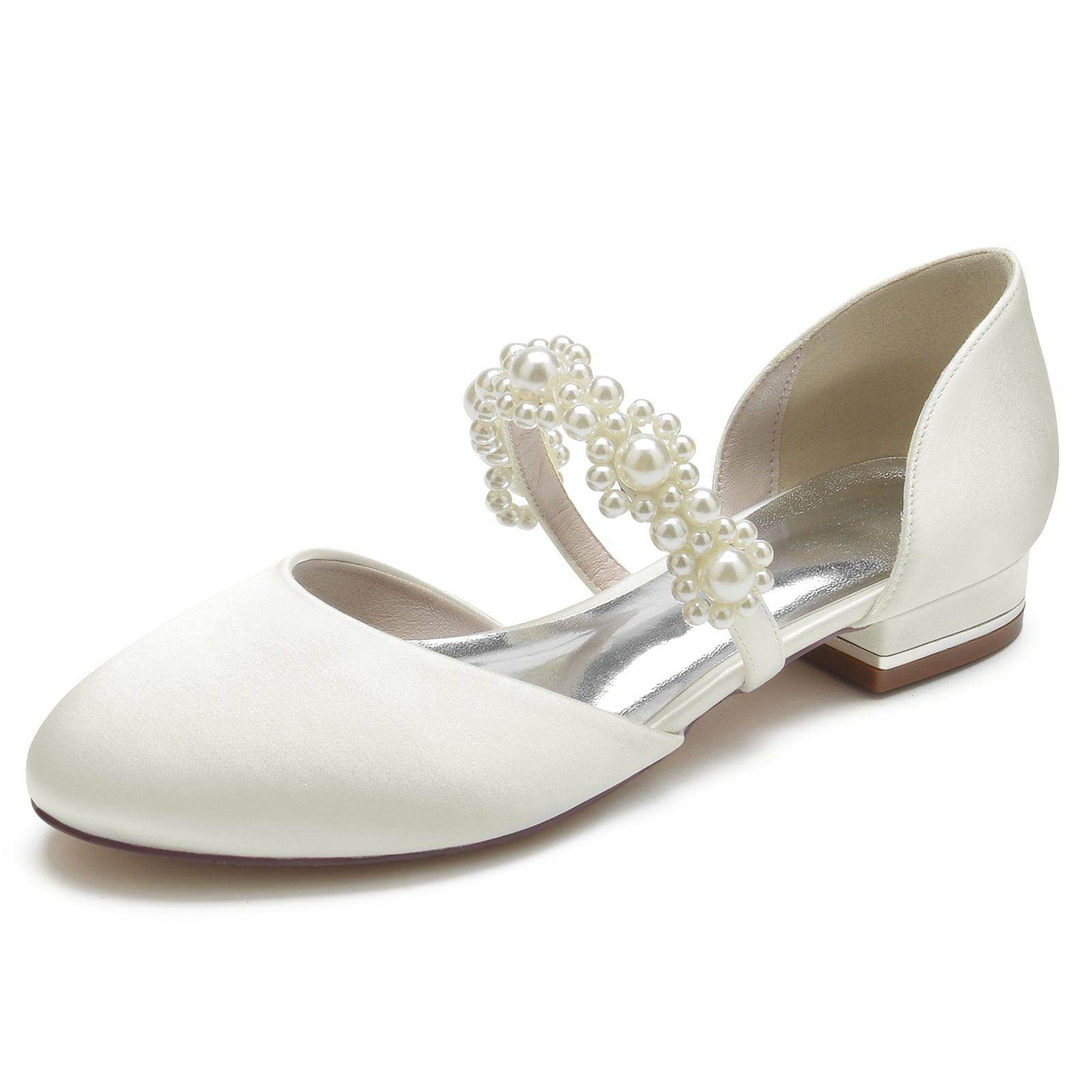 2.5cm Flat Heel Silk-Like Comfort Shoes CK0288 - Perfect for Office, Wedding & Casual Wear